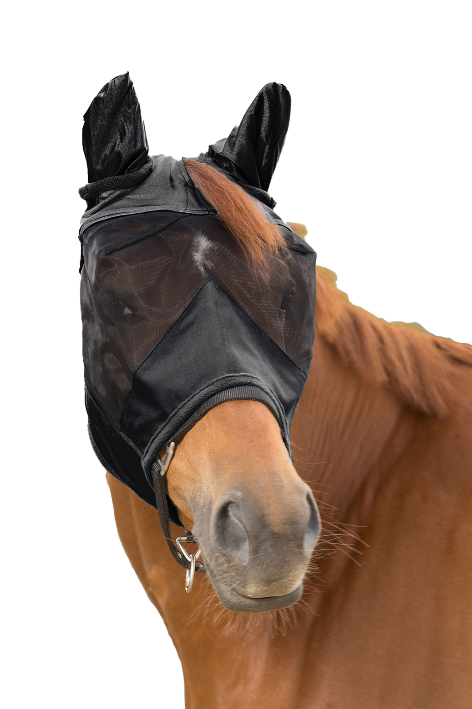 Black Waldhausen Premium Fly Mask With Ears