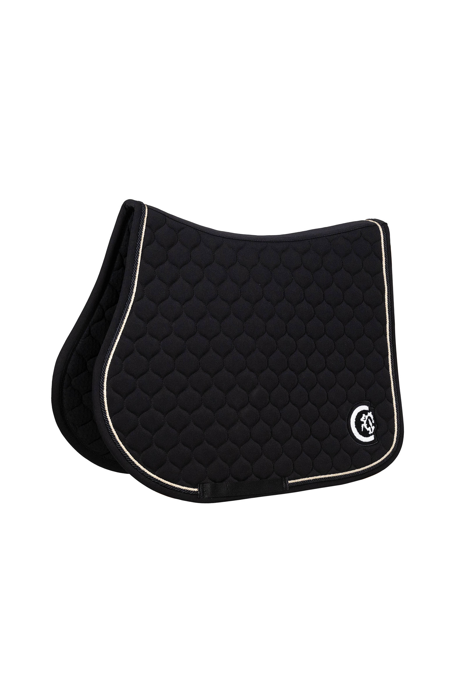 black Kentucky Horsewear Jumping Saddle Pad onion quilt 3D logo