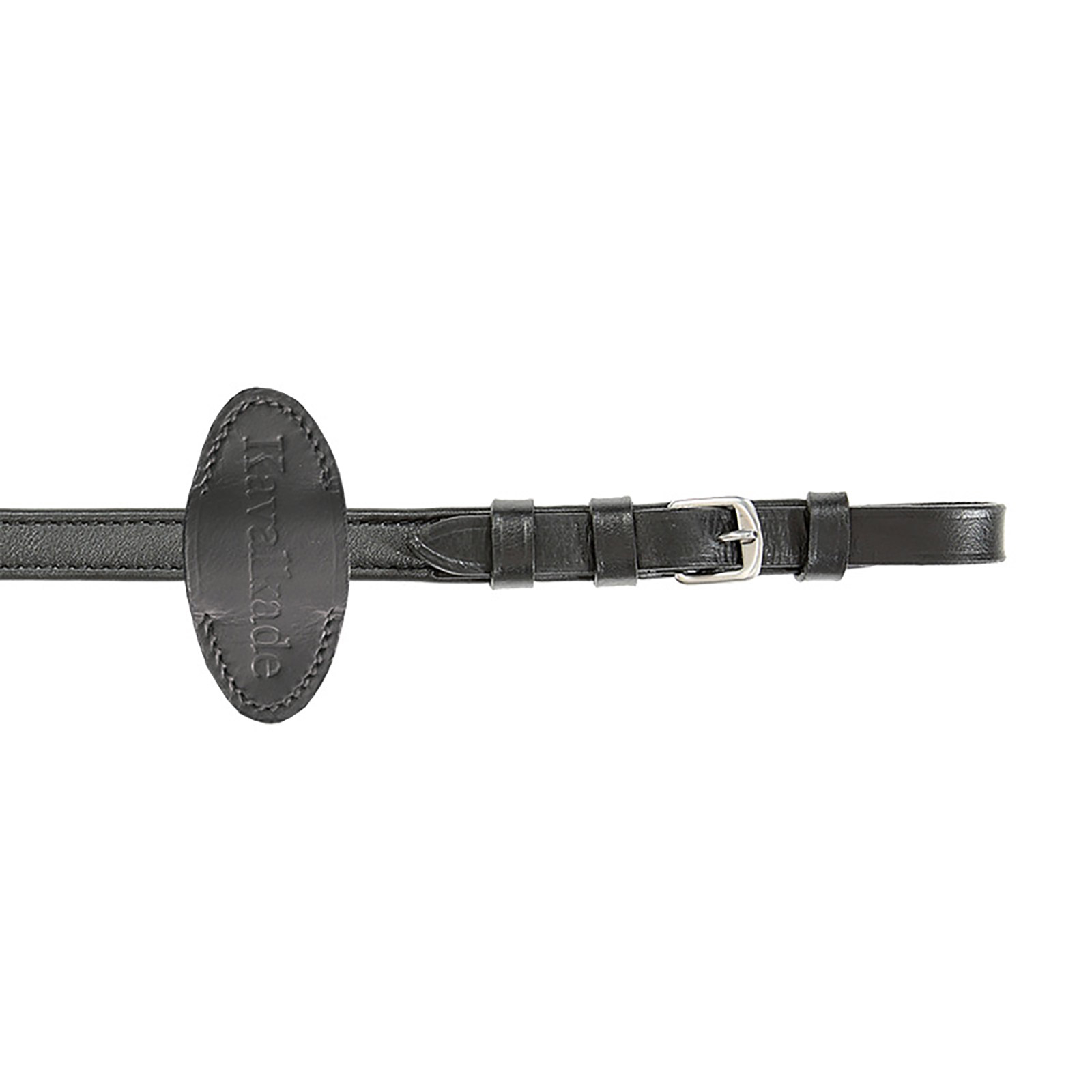 Black Kavalkade Soft Leather Reins With 5 Stops, 16 mm