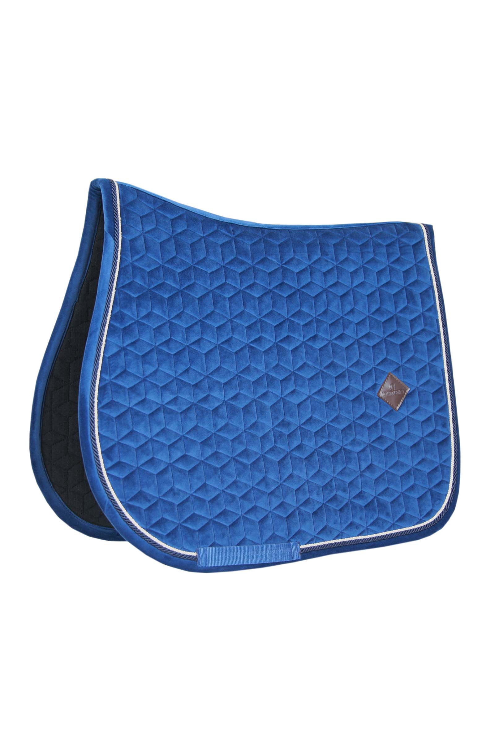 Dark Blue Kentucky Horsewear Velvet Basic Jumping Saddle Pad
