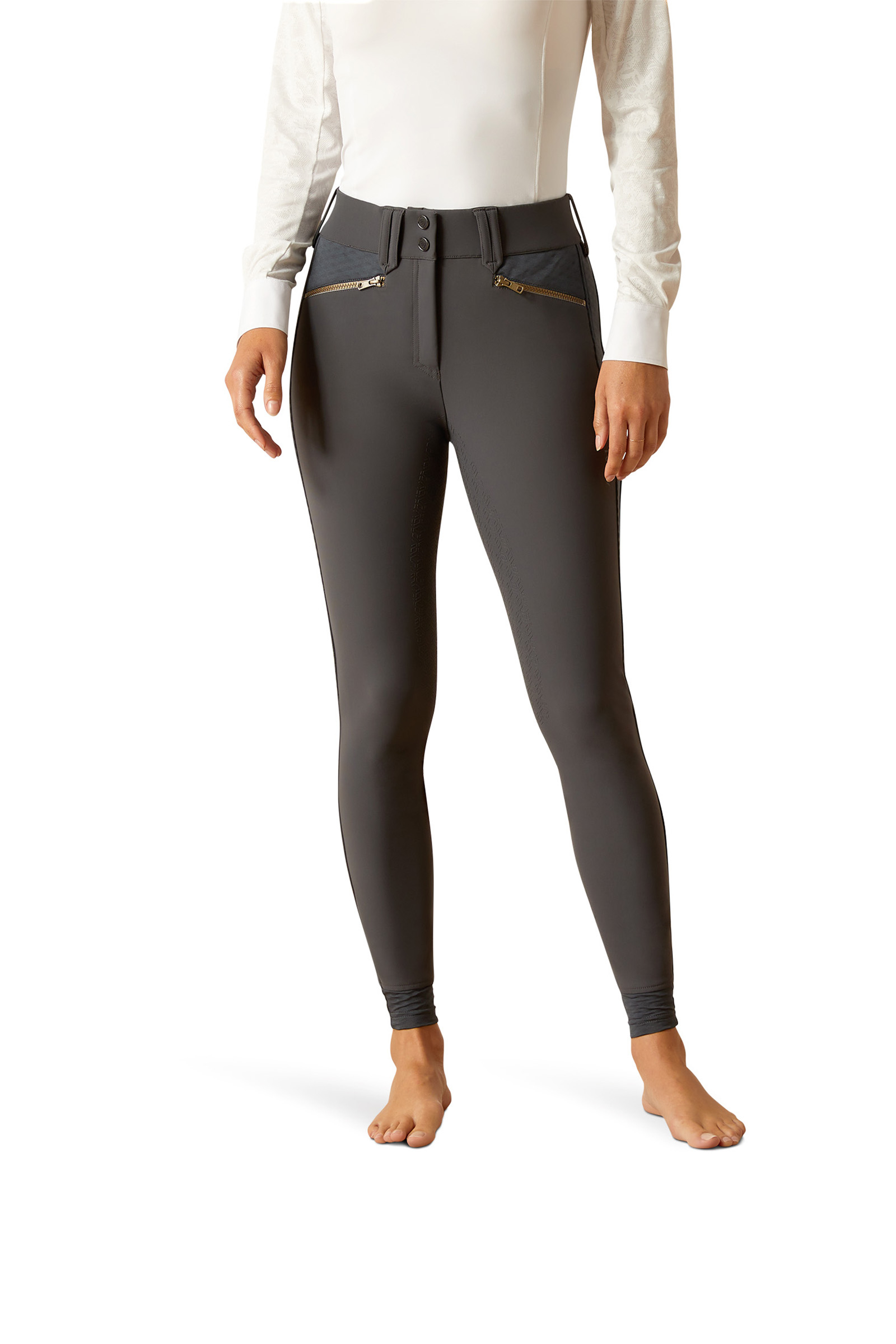 Ebony Ariat Tri Factor X Bellatrix Women's  Full Grip Breeches