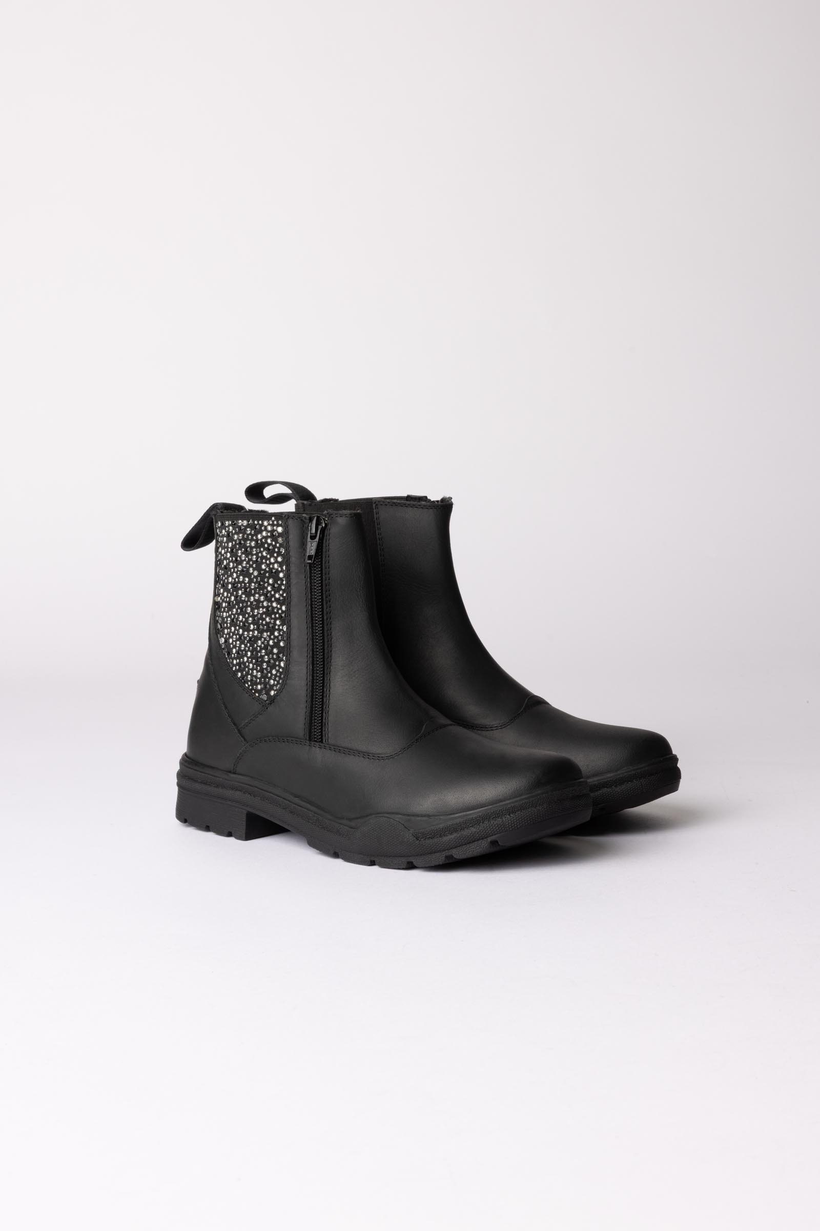 Horze Sporty Leather Jodhpur Boots With Crystal-Look Details