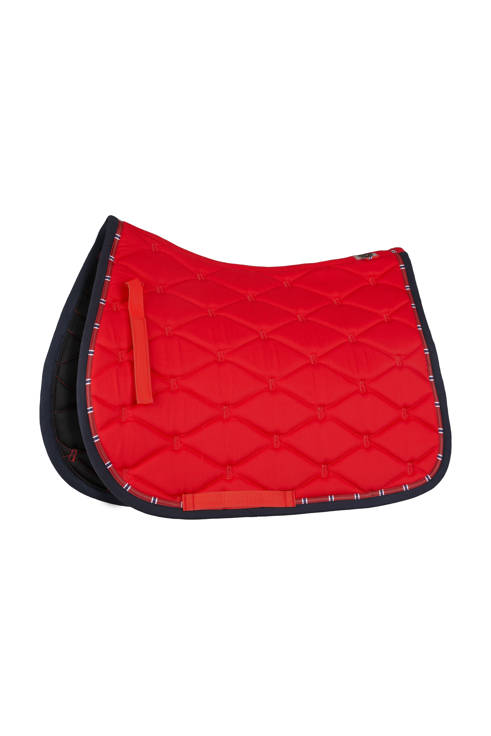 Barberry Red B Vertigo Amory Dressage Saddle Pad with Monogram Embroidery
