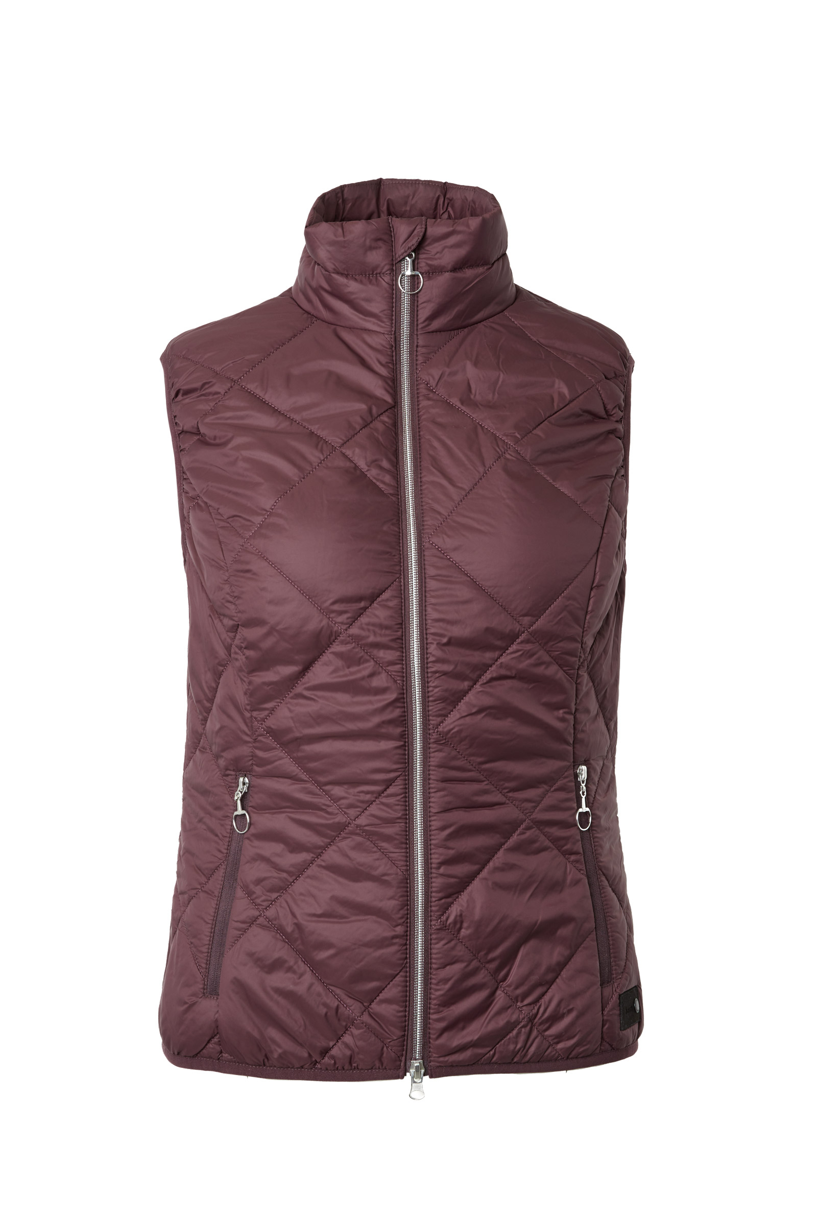 Burgundy Red Mahogany Horze Martina Women's Lightweight Padded Riding Vest