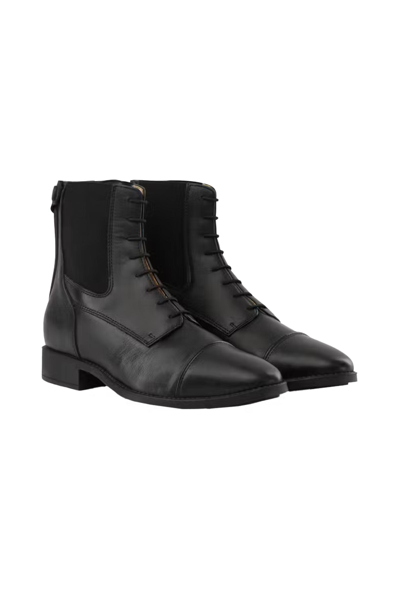 Dy'on Short Boots With Front Laces & Back Zipper