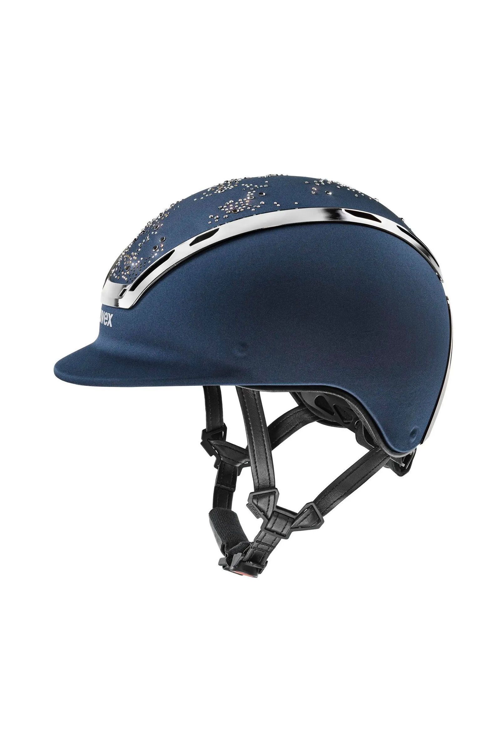navy Uvex Exxeed Diamond Riding Helmet
