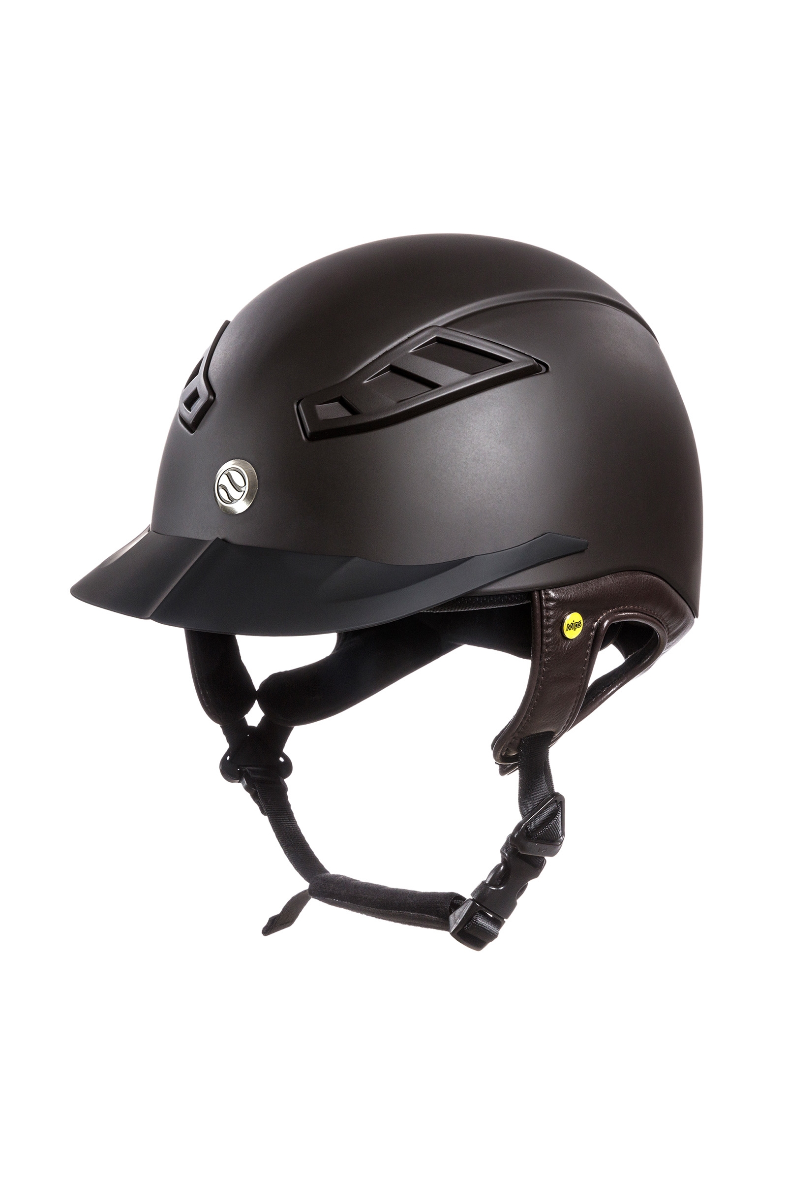 Brown Back on Track EQ3 MIPS Lynx Smooth Top Riding Helmet