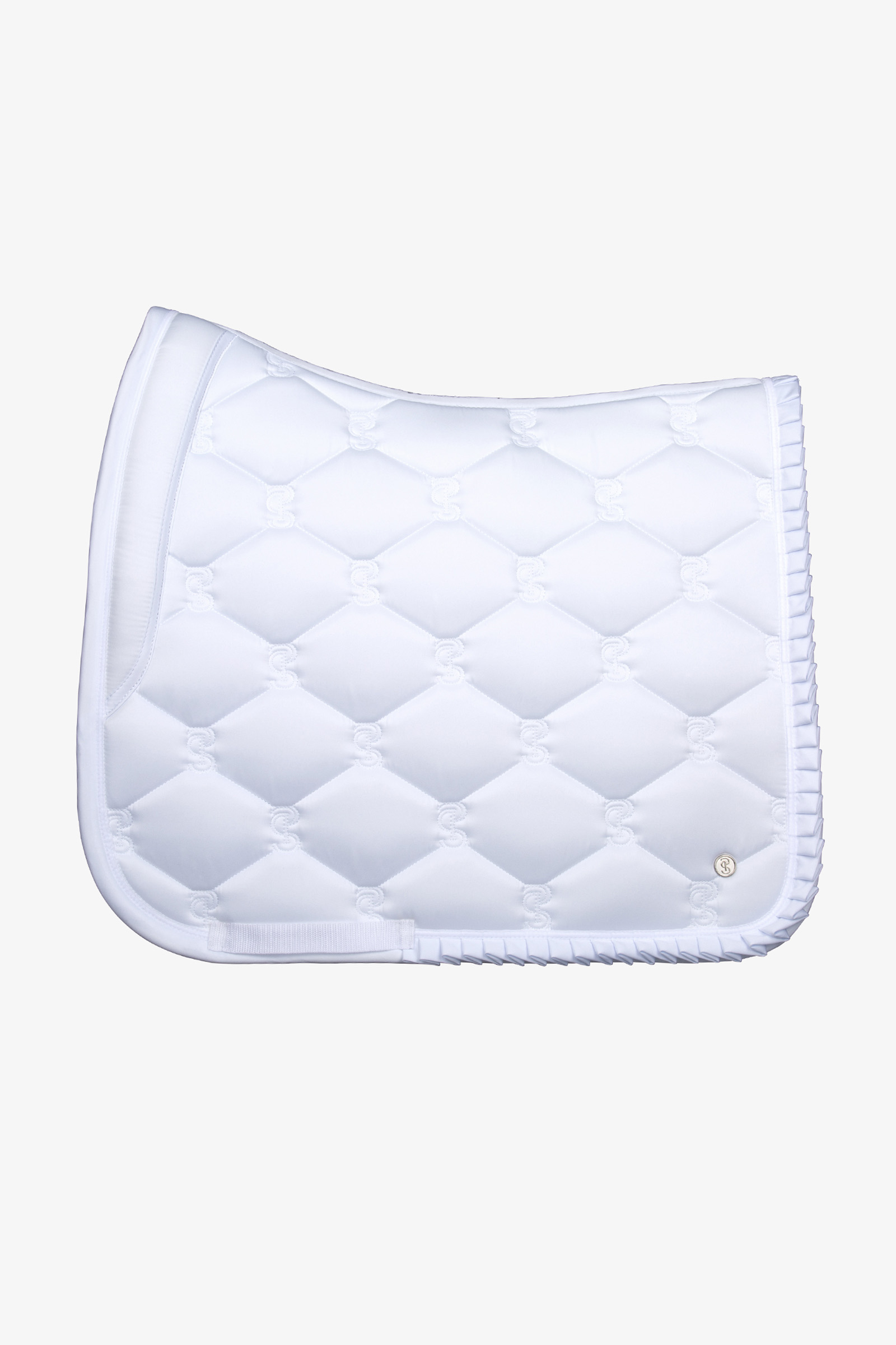 White PS of Sweden Ruffle Dressage Saddle Pad