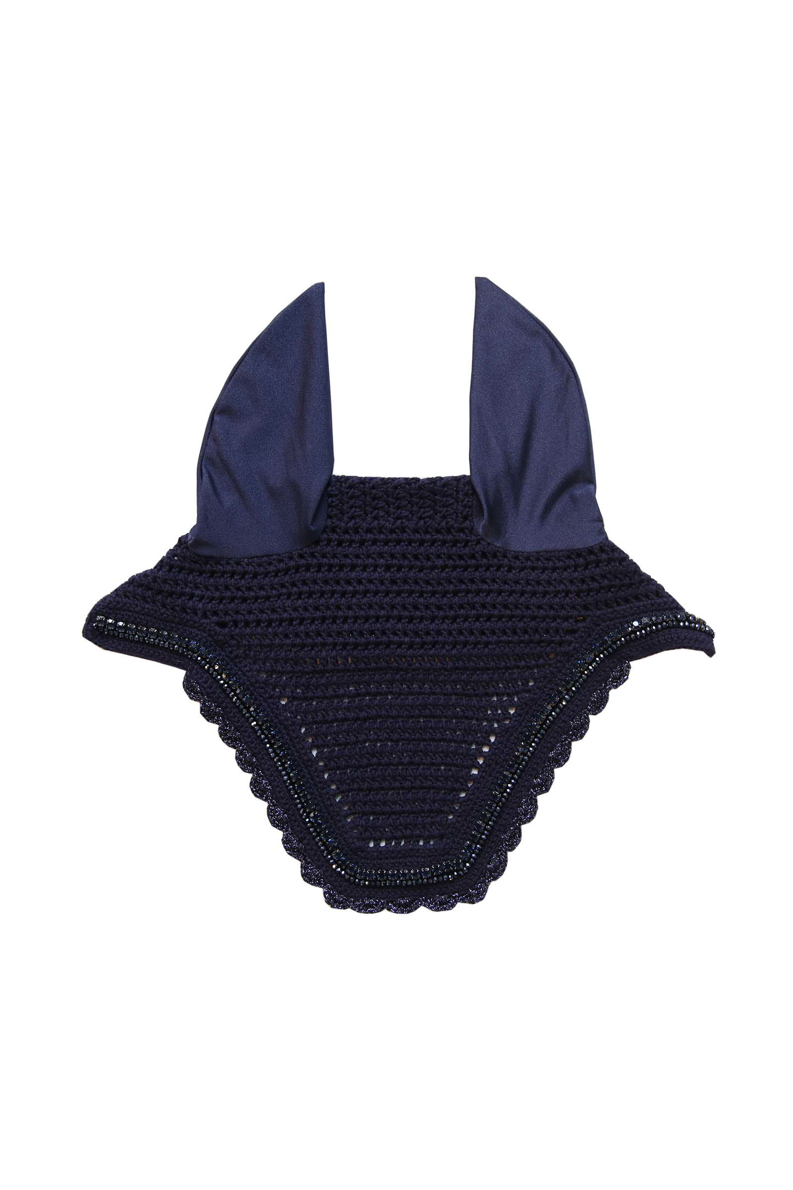 Dark Blue Kentucky Horsewear Fly Veil Wellington Stone & Pearl Soundless