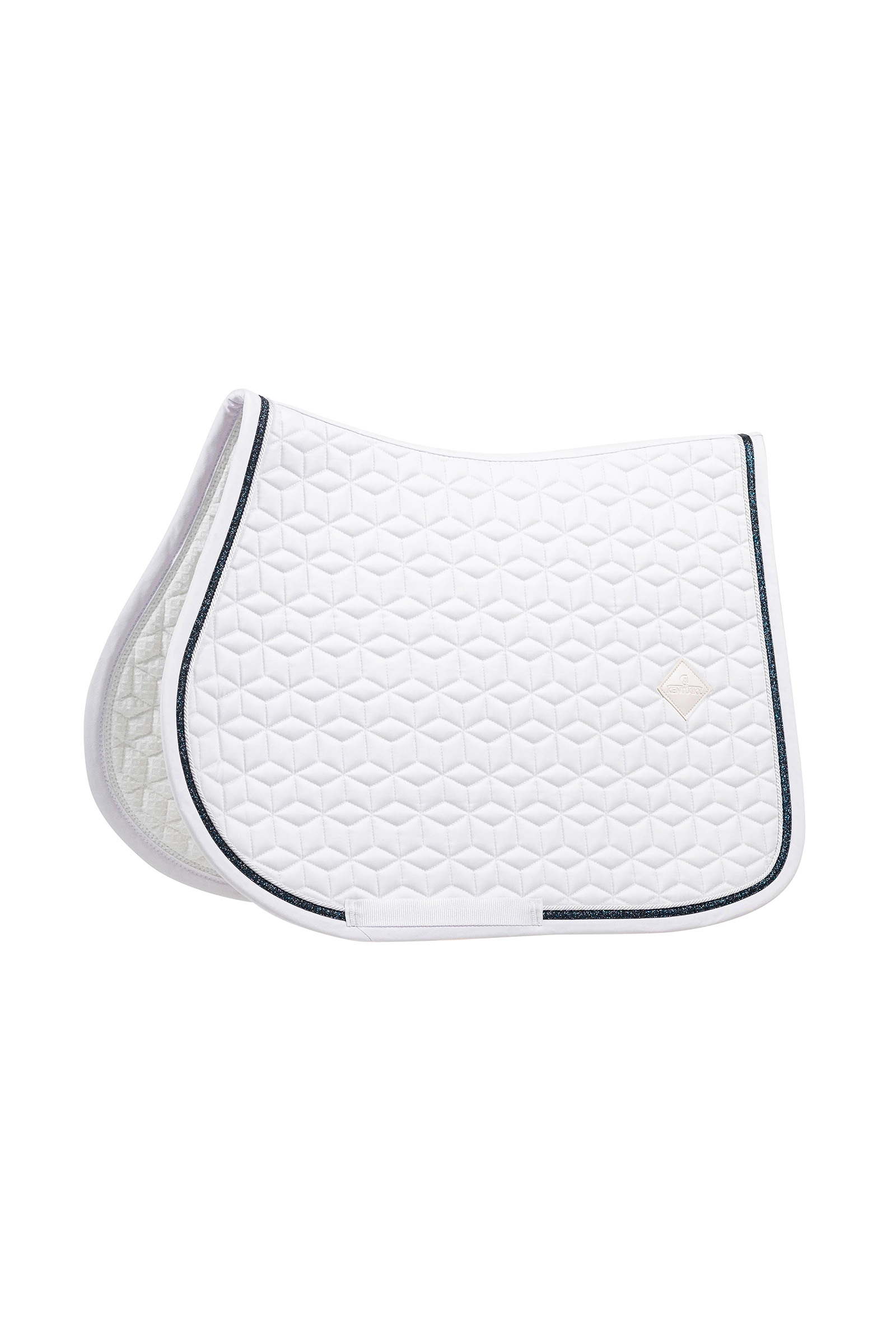 white/black Kentucky Horsewear Saddle Pad glitter rope show jumping