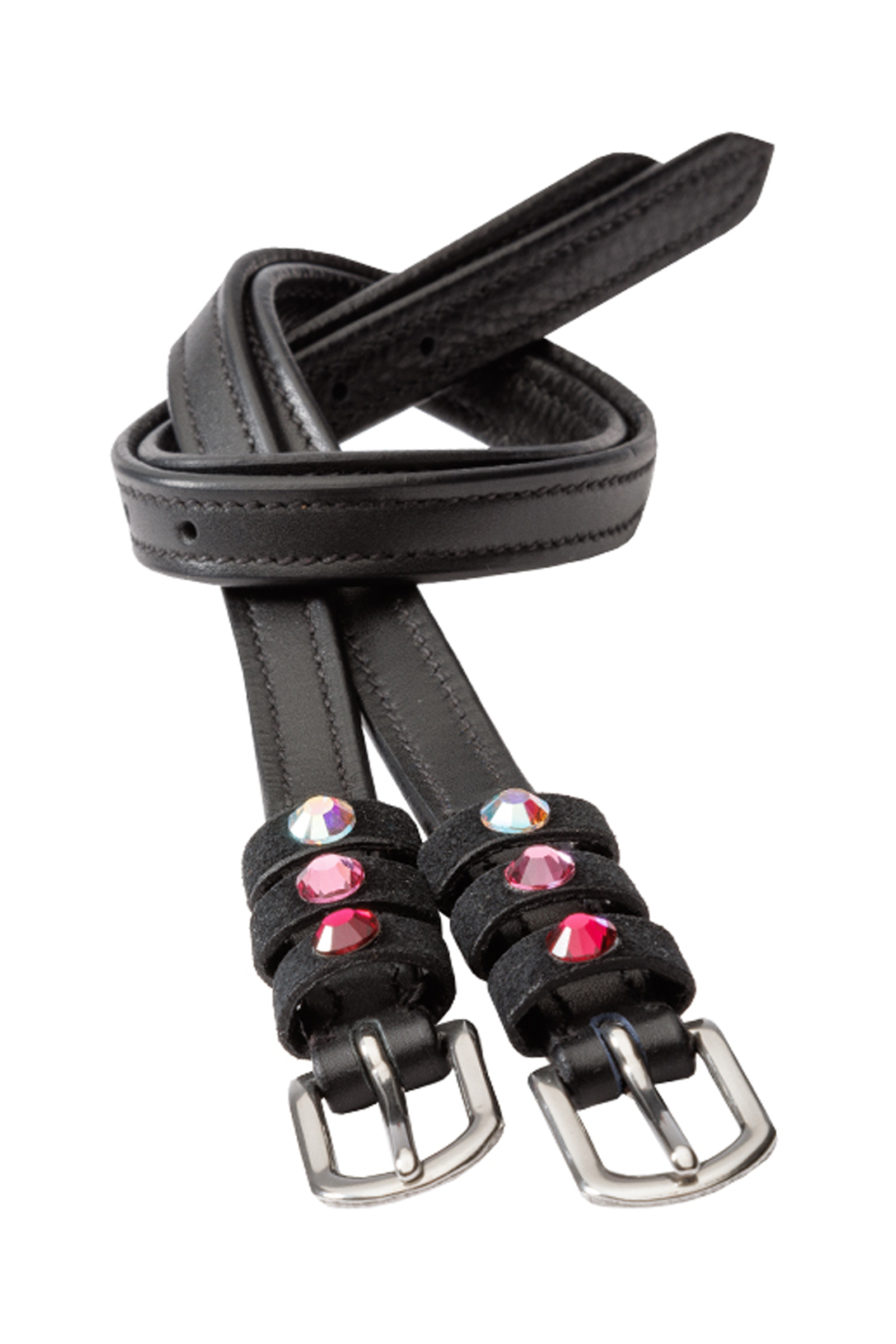 Black/Pink/Green Kavalkade Seasons Dreams Spur Straps