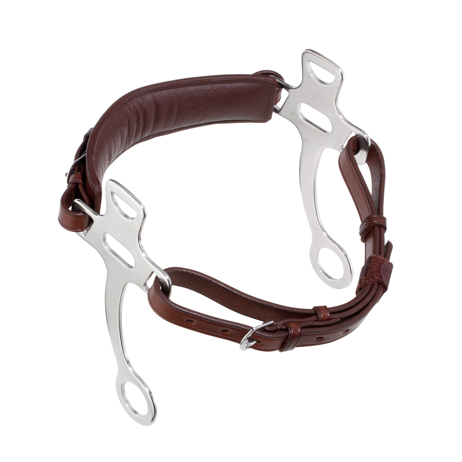 Brown Sprenger Hackamore with leather curb strap