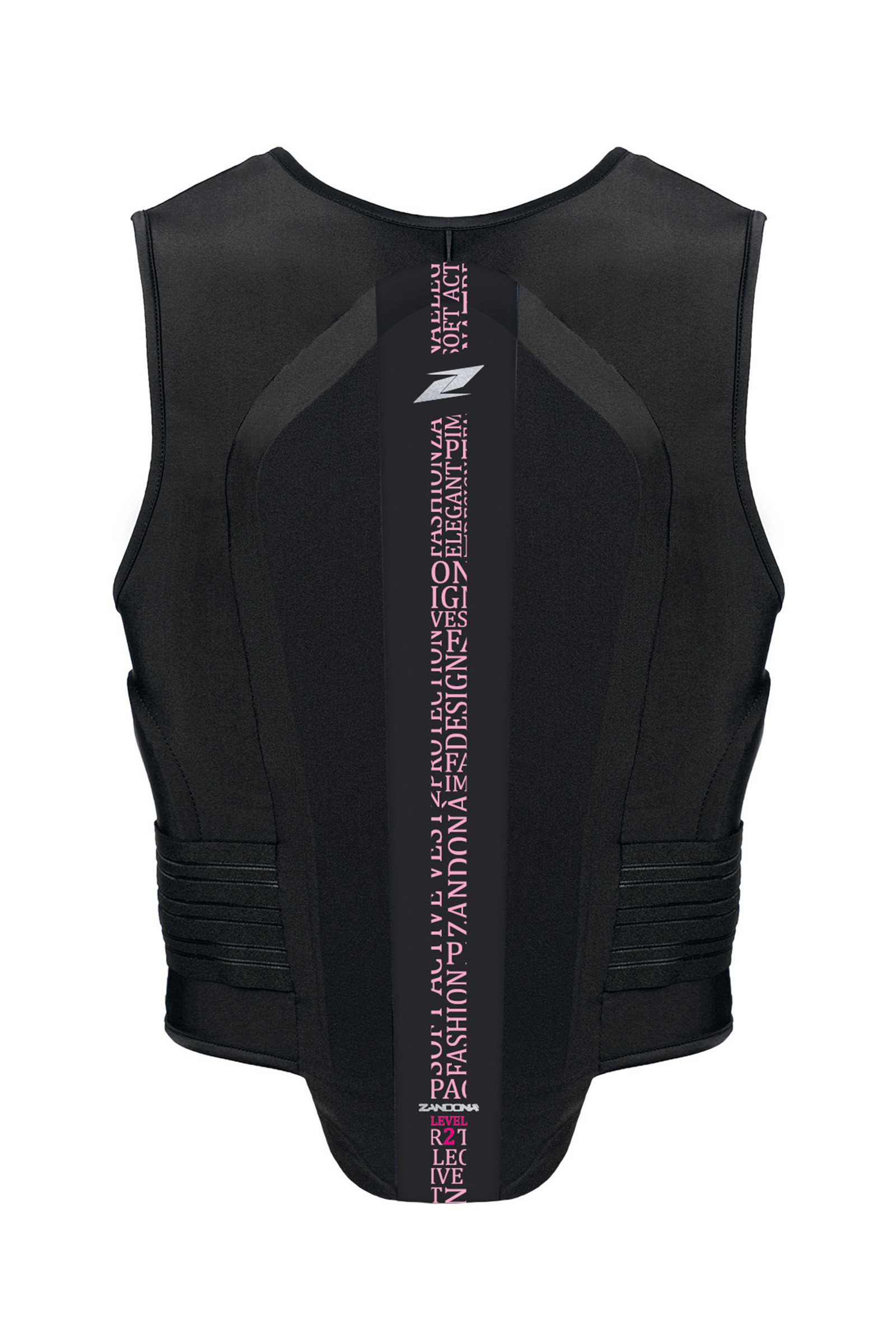 Black/Light Pink Stretch Zandona Soft Vest Pro x7 (168-177cm) Back Protector