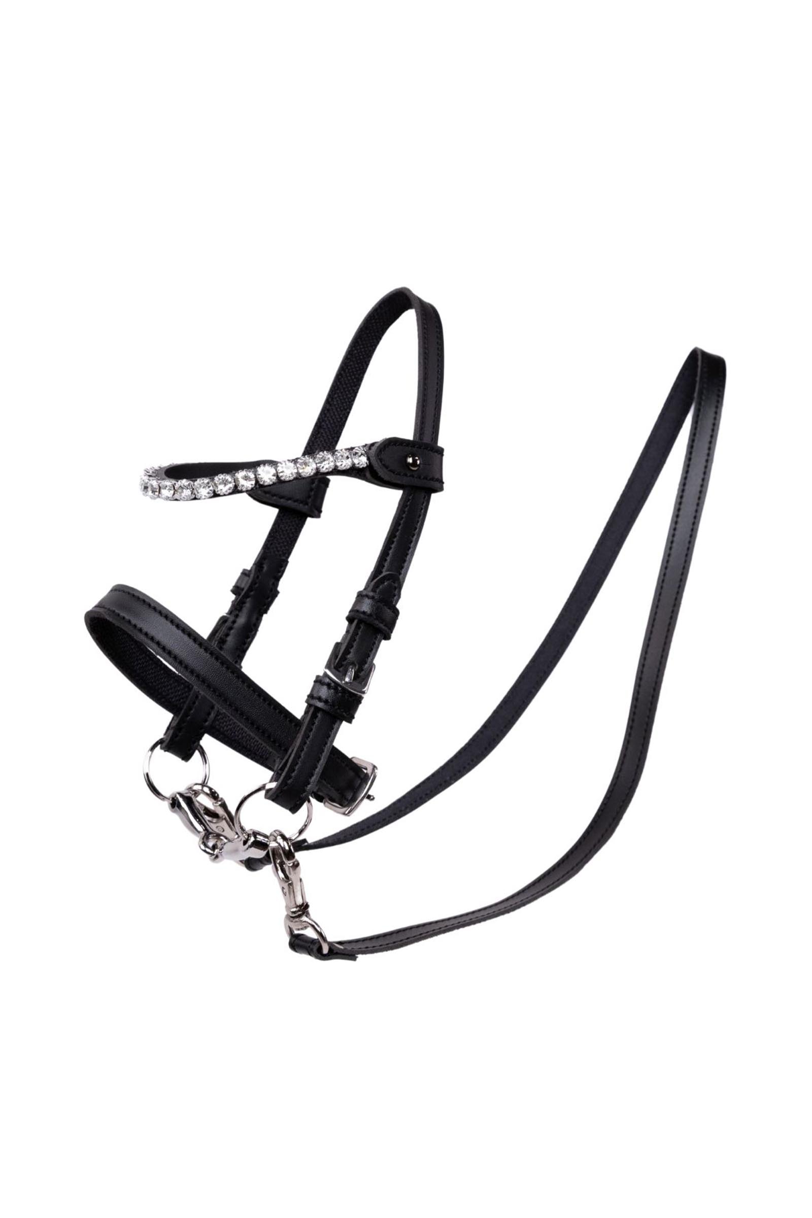 Black My Hobby Horse Leather Bridle with Stones