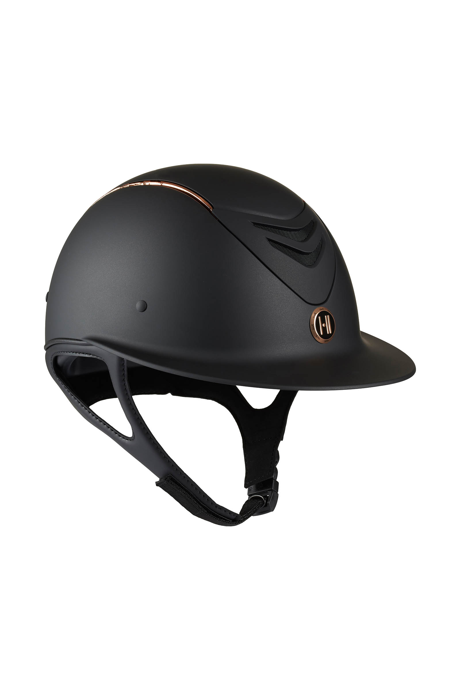 Black/Rose Gold OneK Avance Matt Riding Helmet