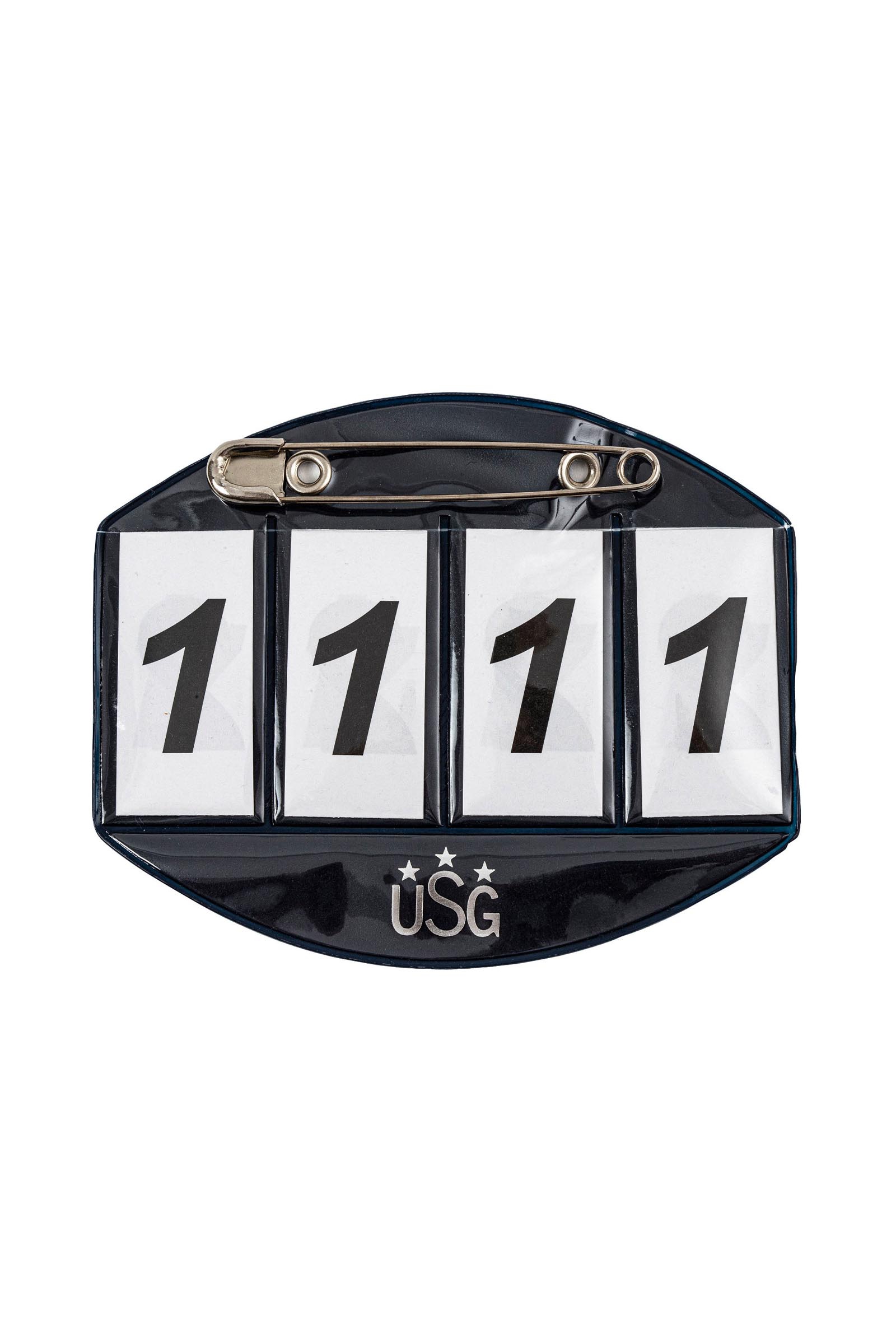 Navy USG 4-Digit Horse Starting Number With Safety pin