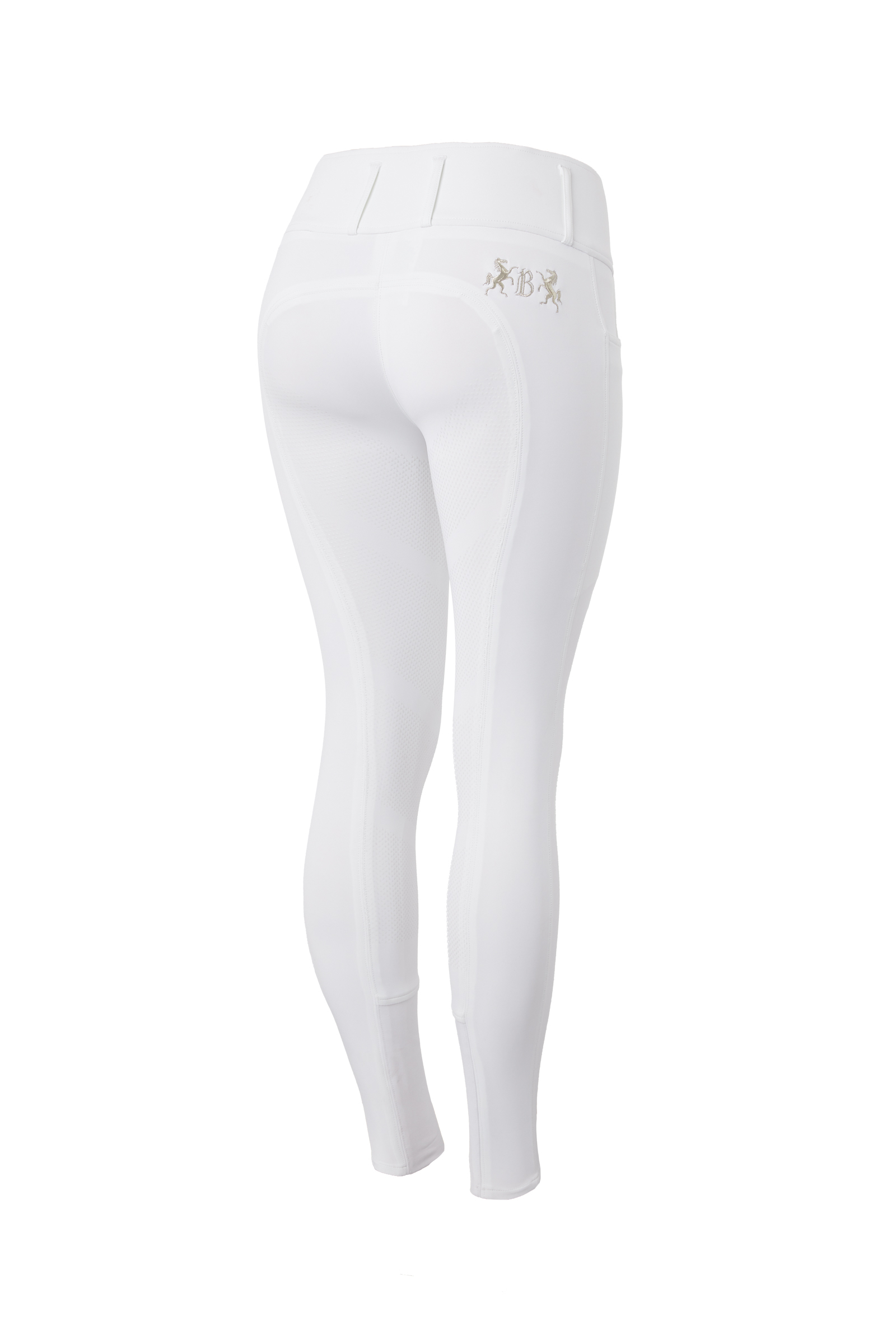 White B Vertigo Women's Meghan High Waist Full Seat Breeches UPF 50+