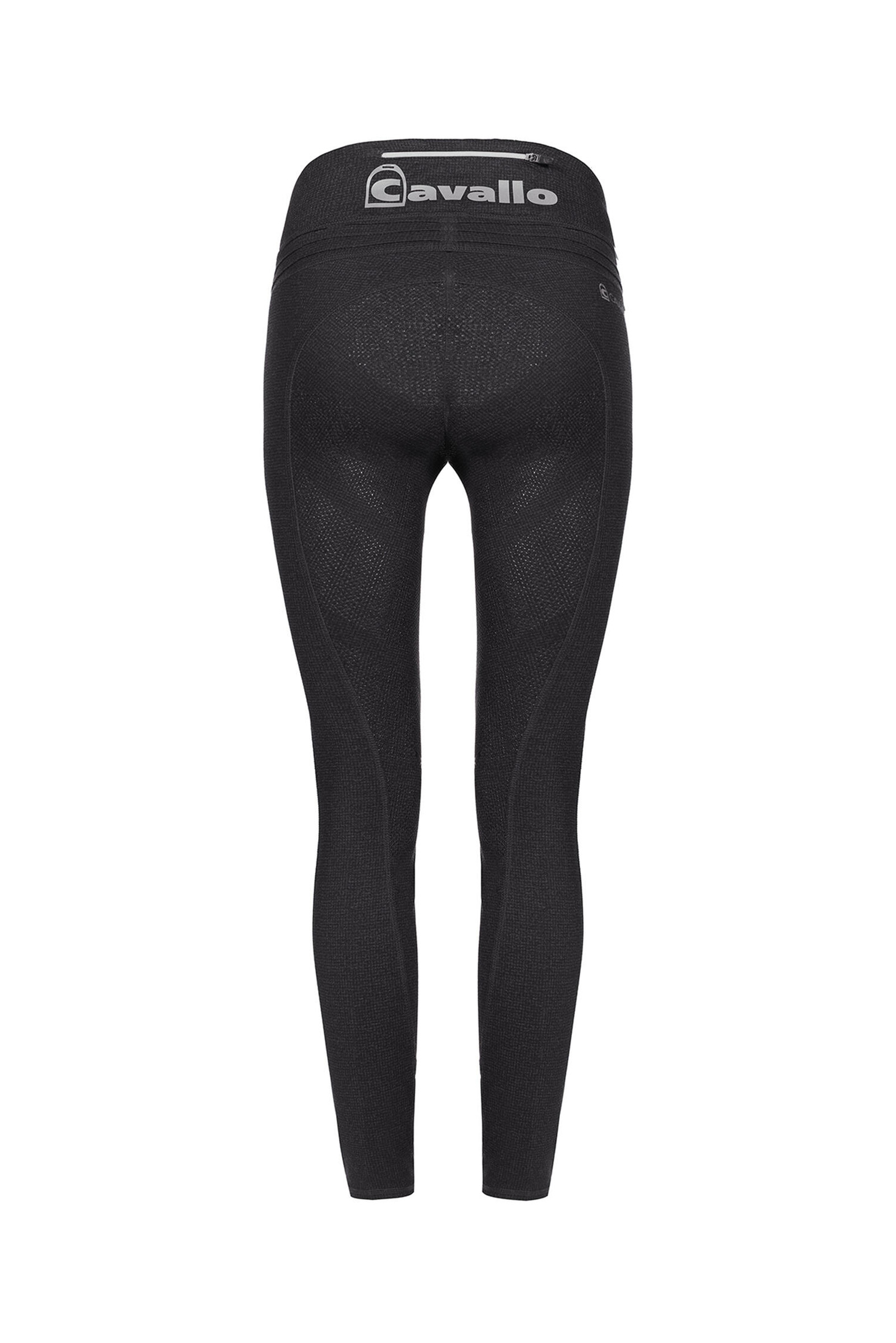 Black Cavallo Lin Grip Women's Winter Full Seat Tights