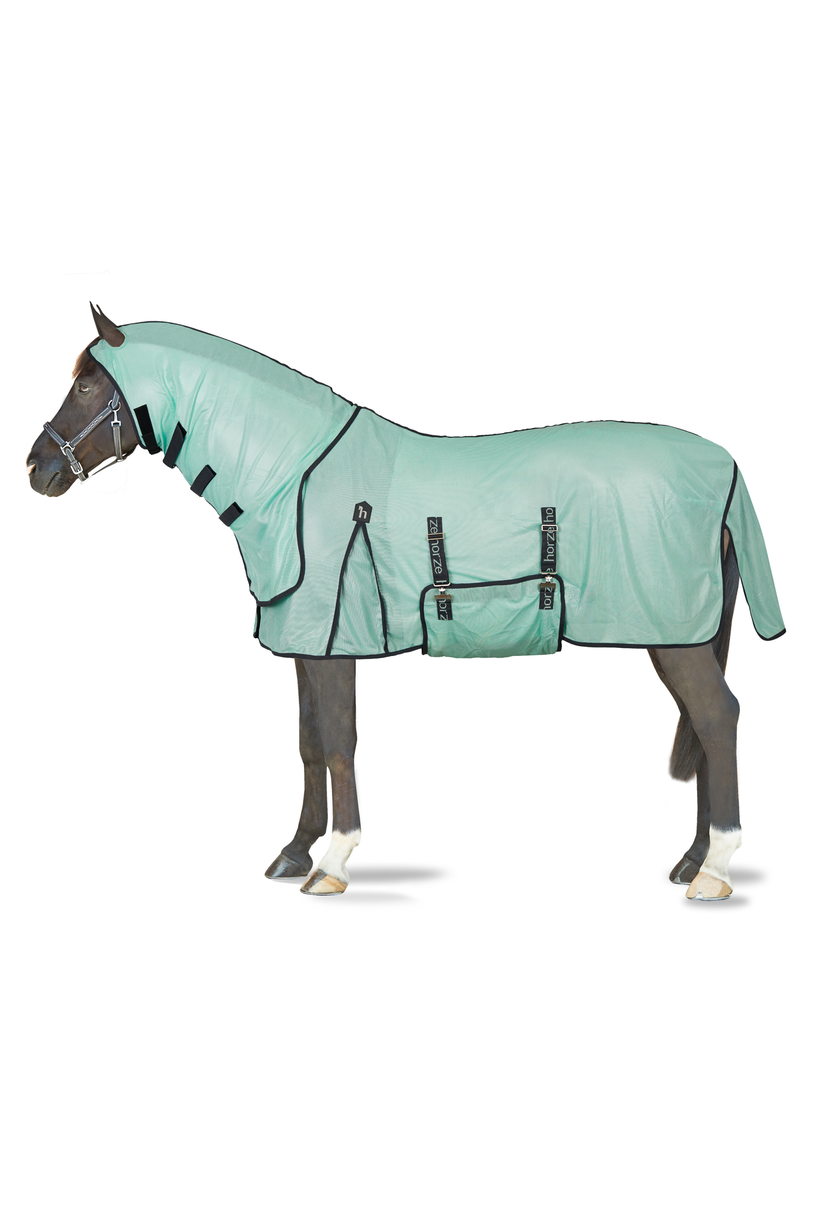 Brook Green Horze Paso Fino Fly Rug with Hood and UV Protection