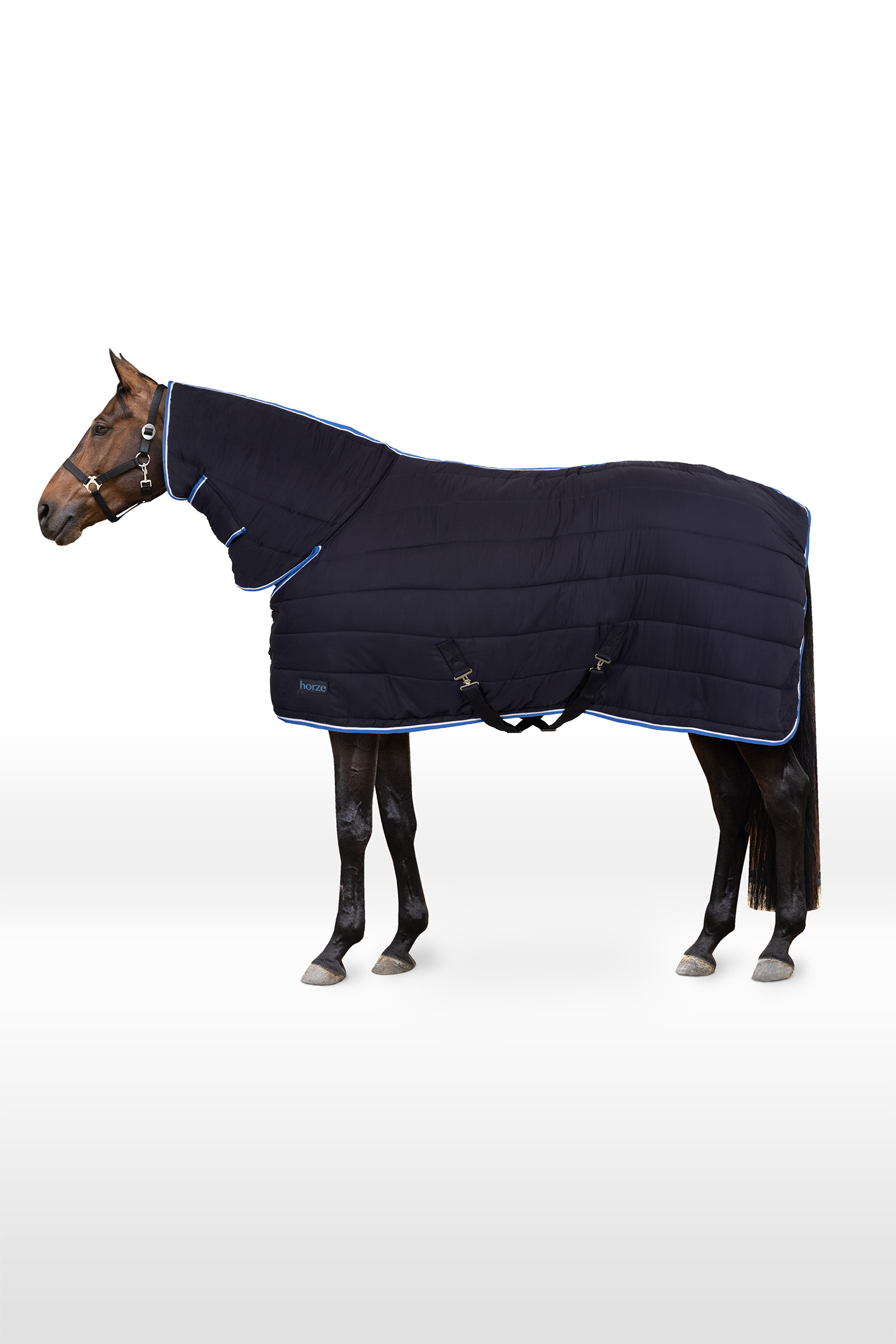 Dark Blue Horze Glasgow Stable Rug / Under Rug Full Neck, 150g