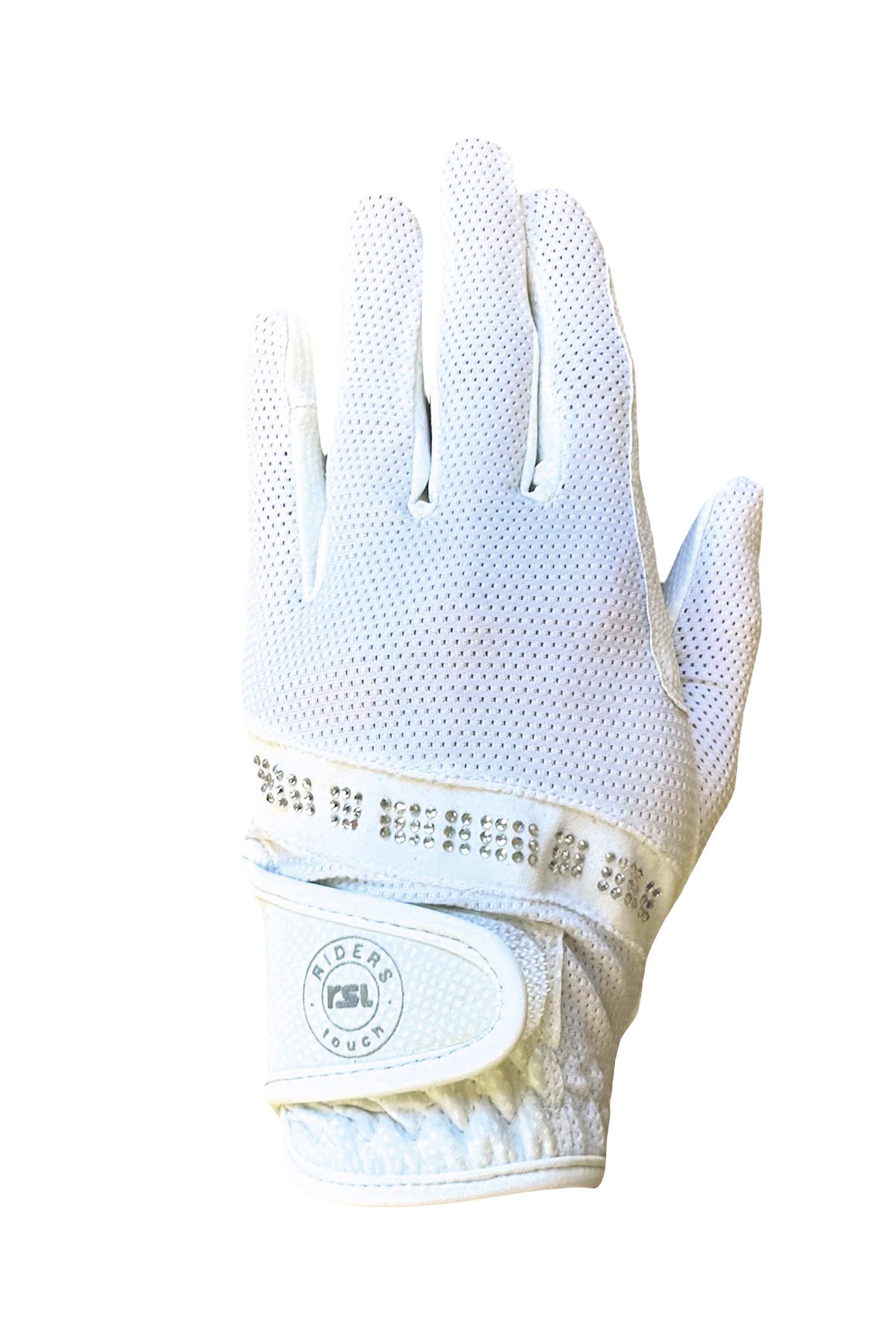 White RSL Messina Riding Gloves