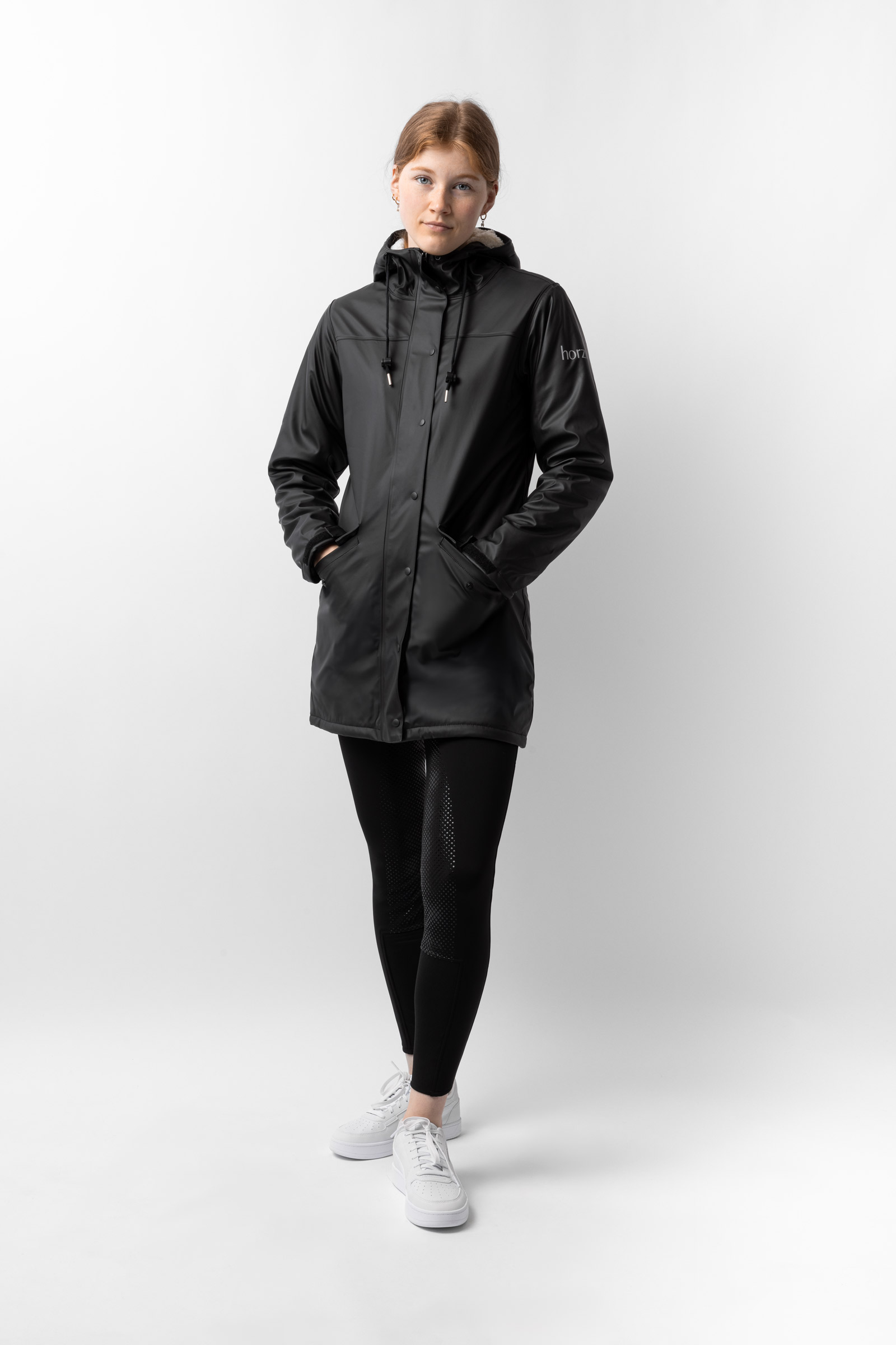 Horze Billie Women's PU Rain Riding Jacket with Fleece