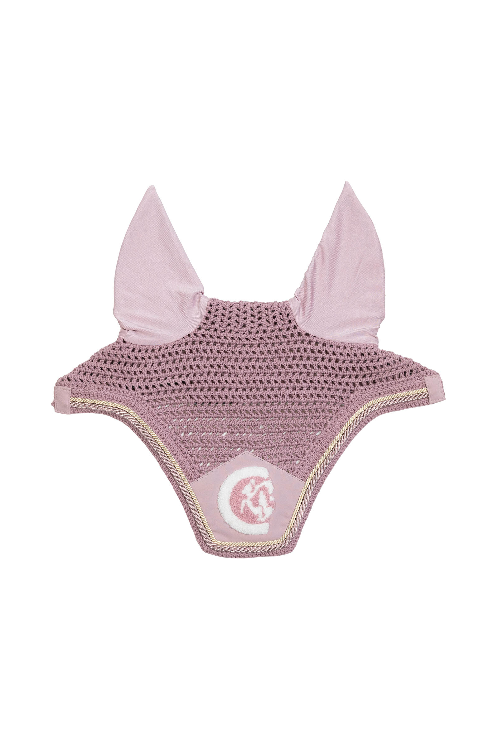 light rose Kentucky Horsewear Fly veil Wellington 3D Logo rope