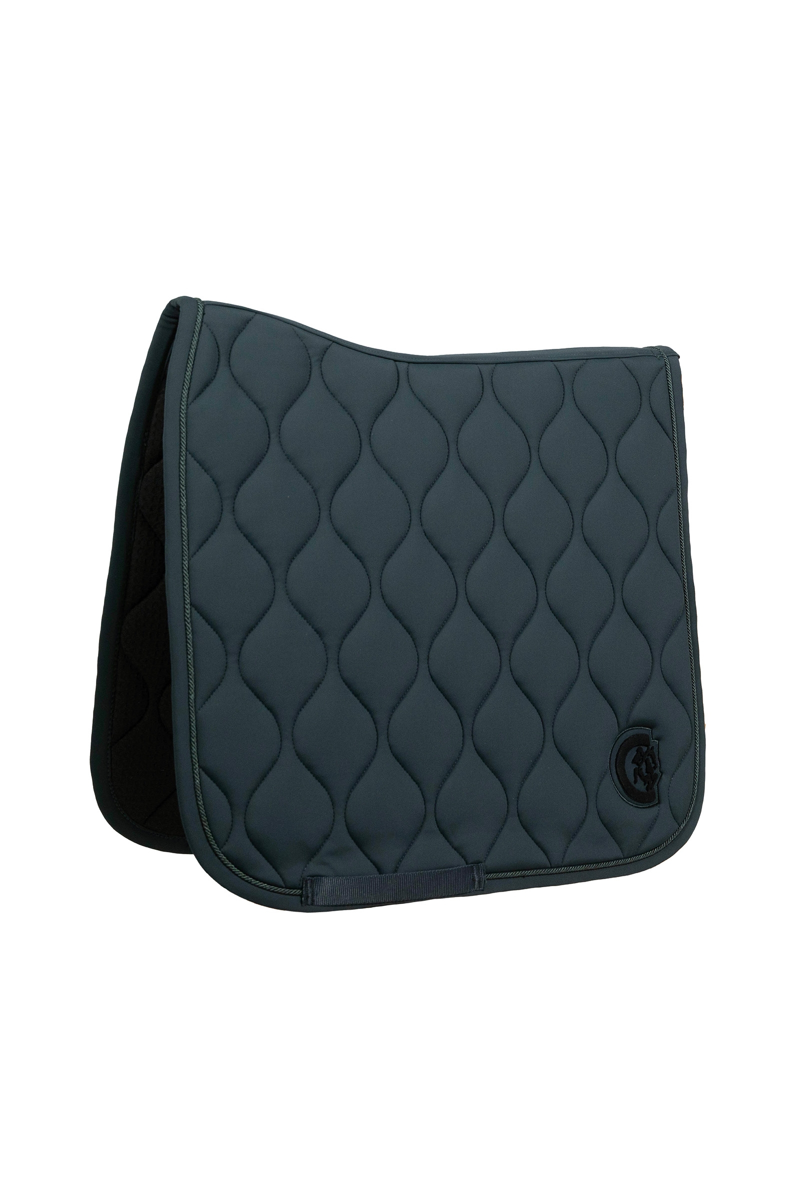 pine green Kentucky Horsewear Saddle Pad Wave 3D Logo Dressage