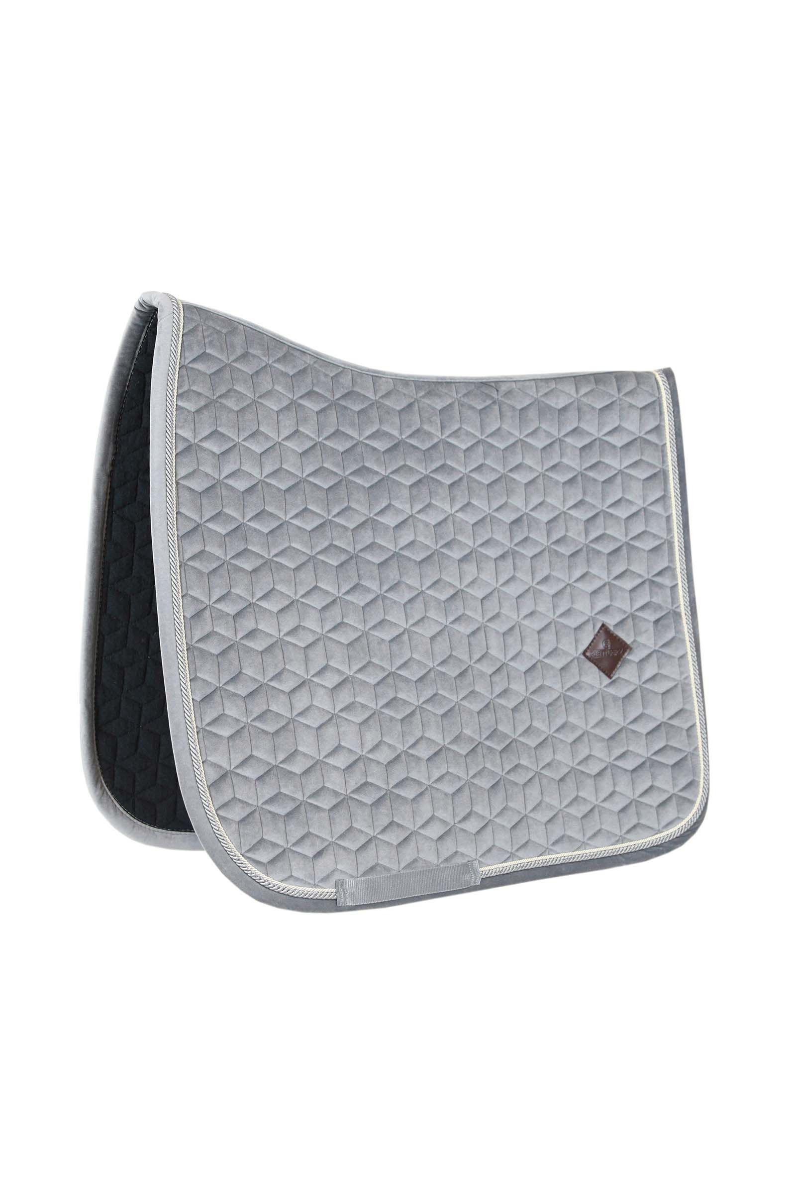 Grey Kentucky Horsewear Basic Velvet Dressage Saddle Pad
