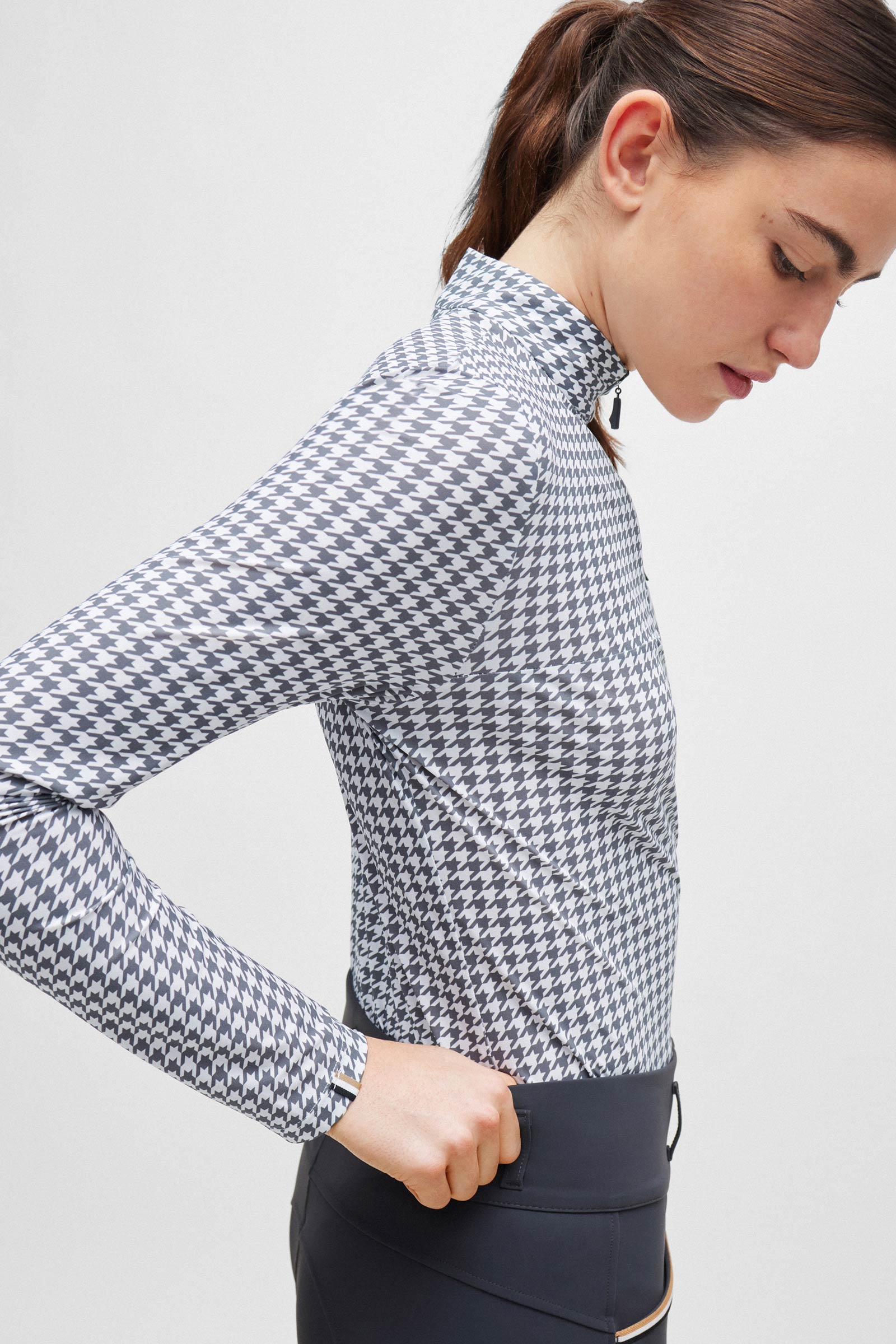 Boss Rachel Training Shirt Houndstooth