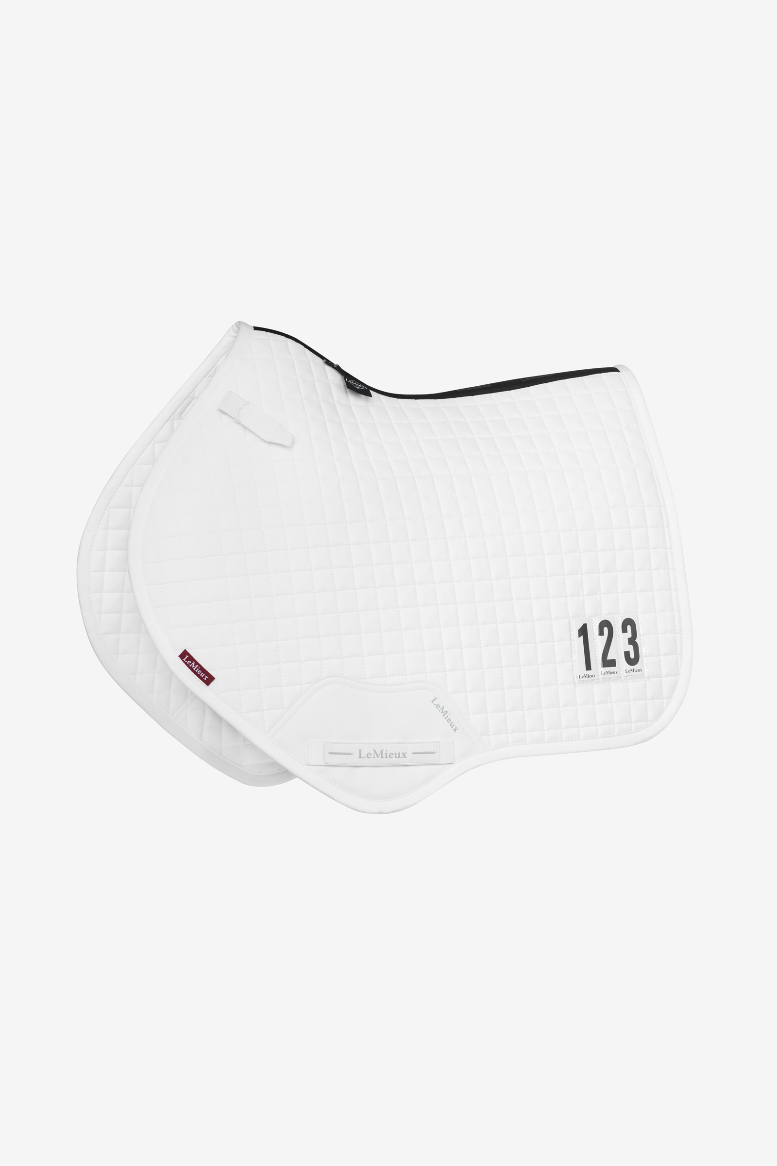 White LeMieux Cotton Square CC All Purpose Saddle Pad