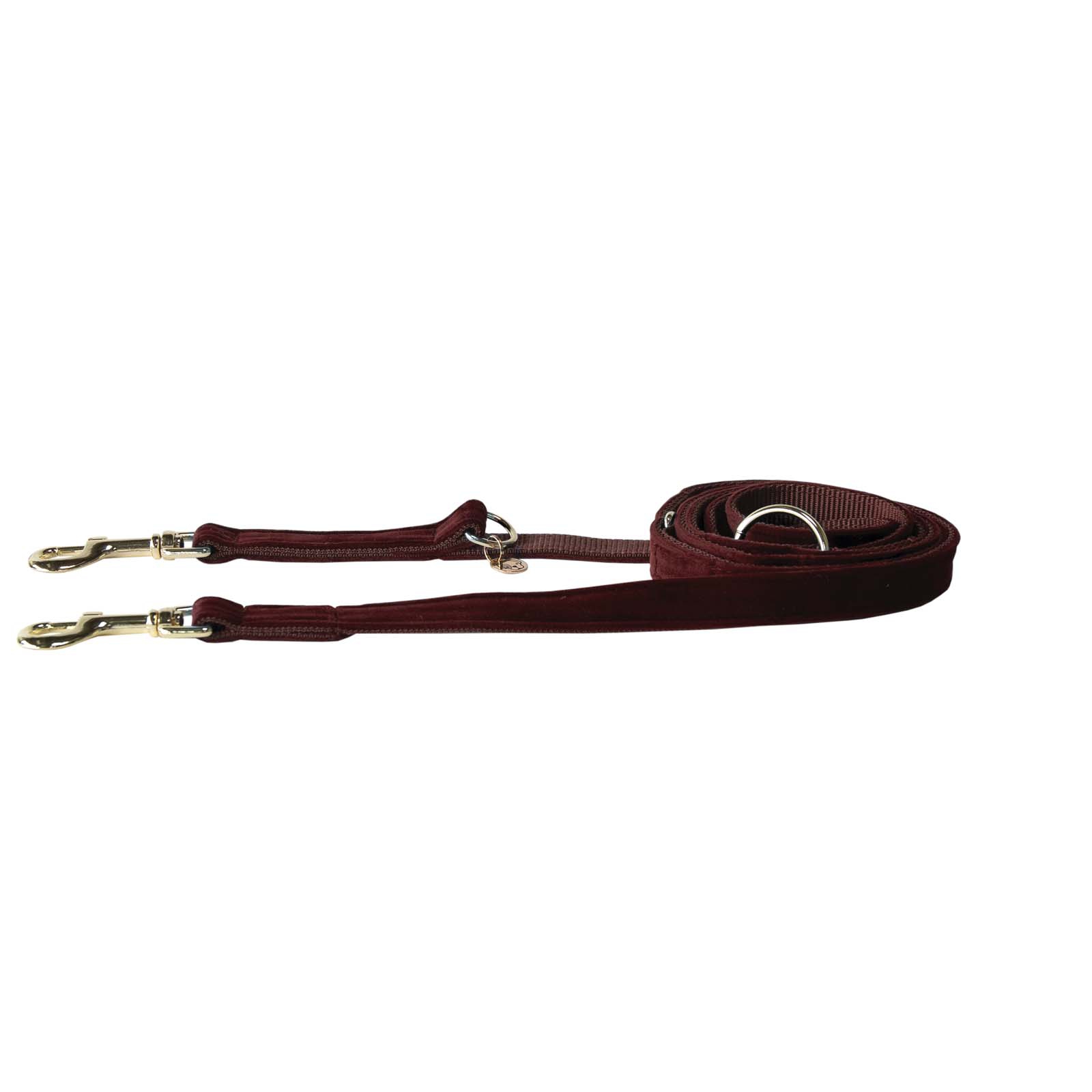 Dark Red Kentucky Dogwear Velvet Dog Lead, 200cm