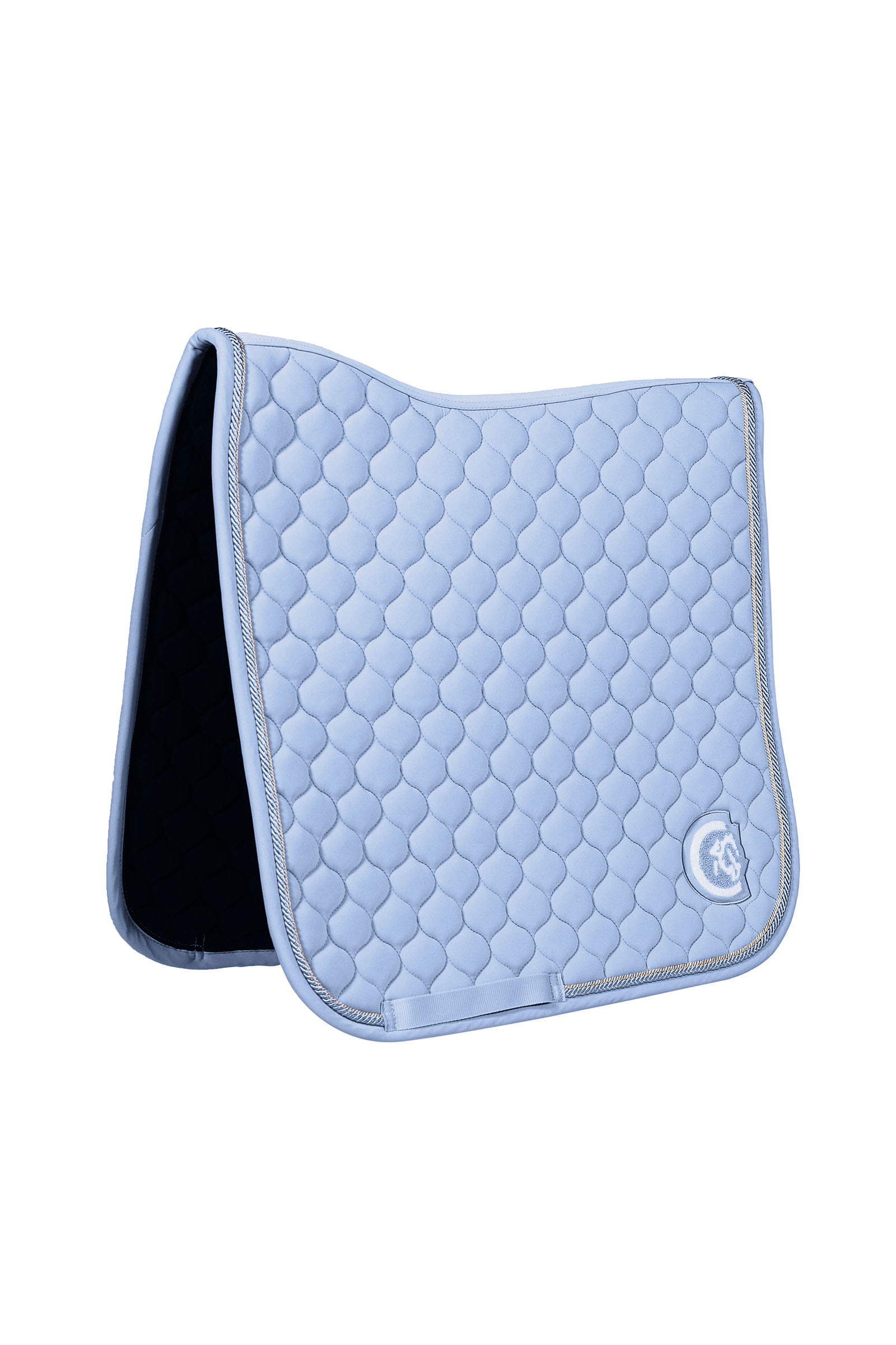 light blue Kentucky Horsewear Dressage Saddle Pad onion quilt 3D logo