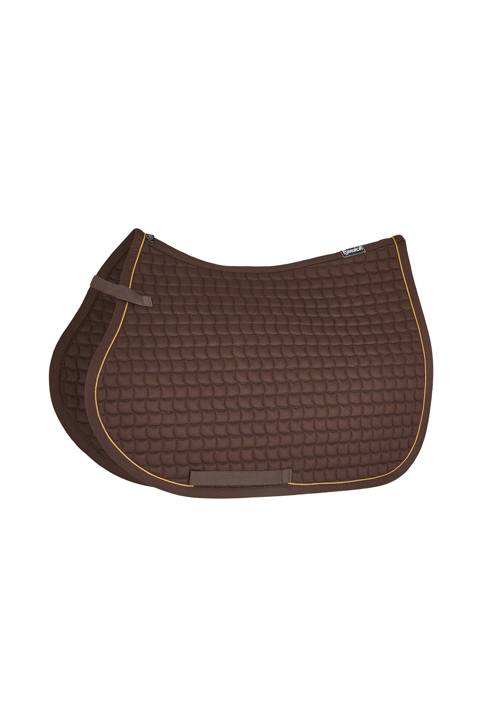 Dark Brown Eskadron Cotton Gold All purpose Saddle Pad