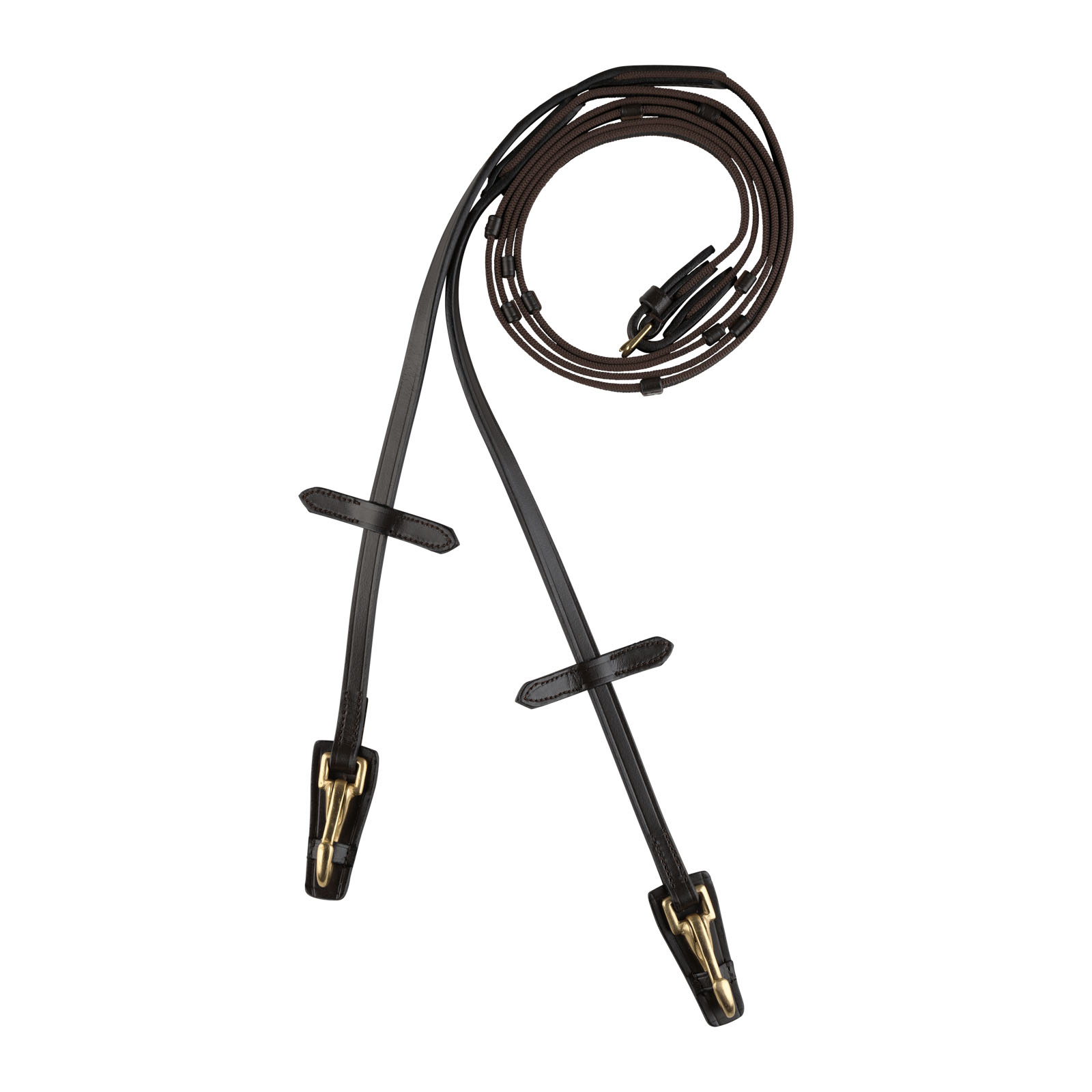 Dark Brown Horze Kerry Reins with Snap Hooks