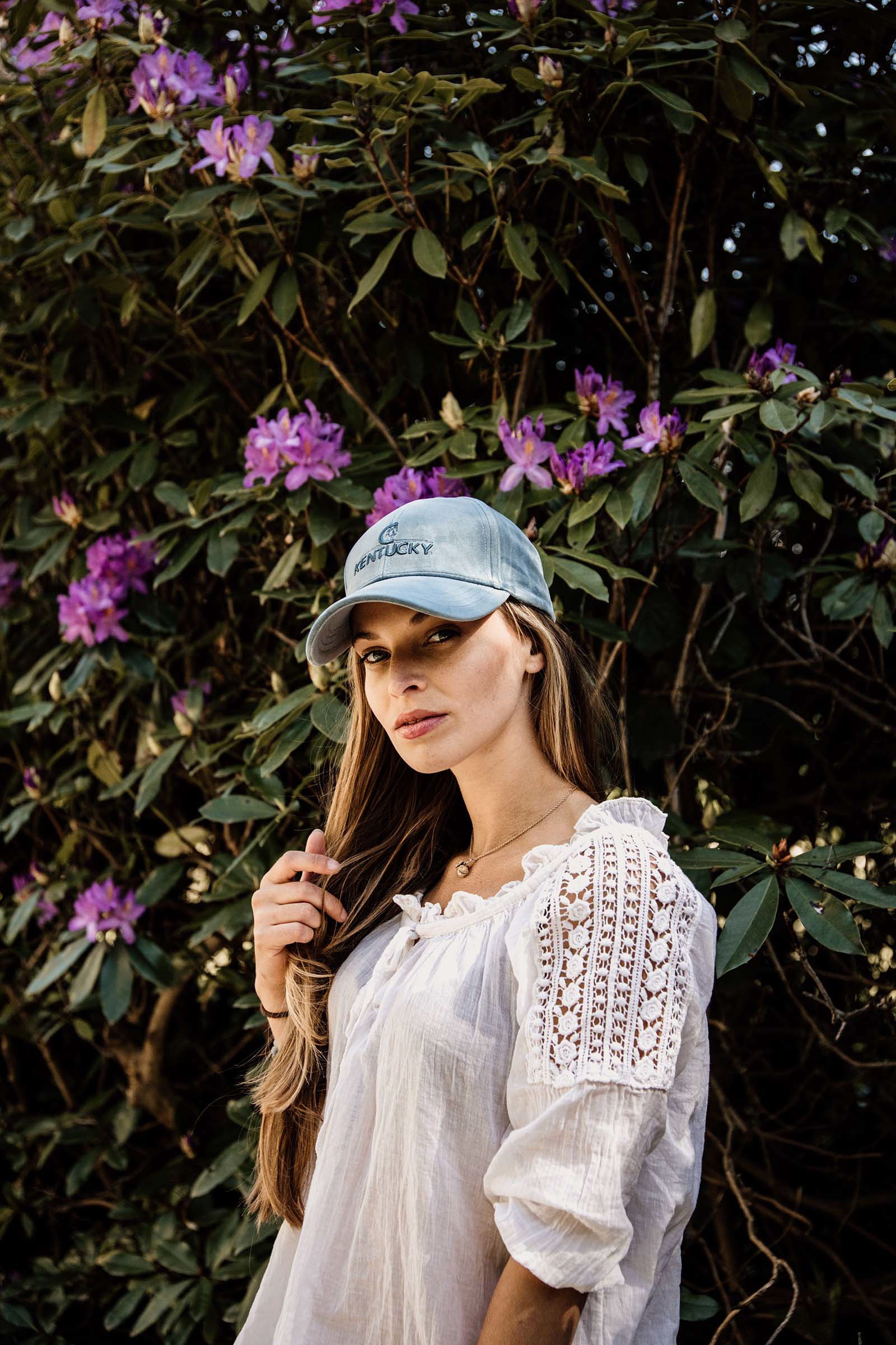 Light Blue Kentucky Horsewear Velvet Cap