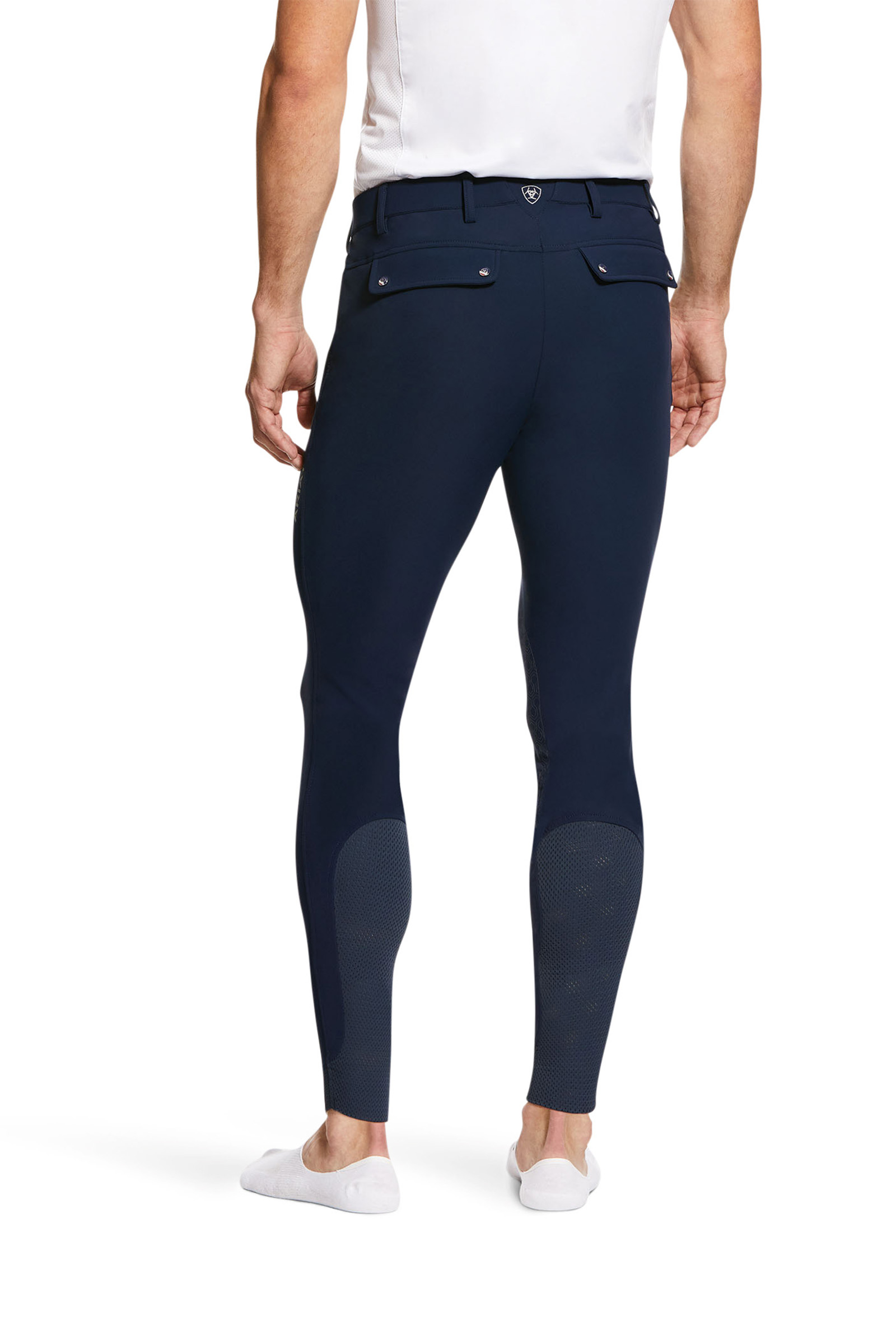 Navy Ariat Men's Tri Factor Grip Knee Patch Breeches