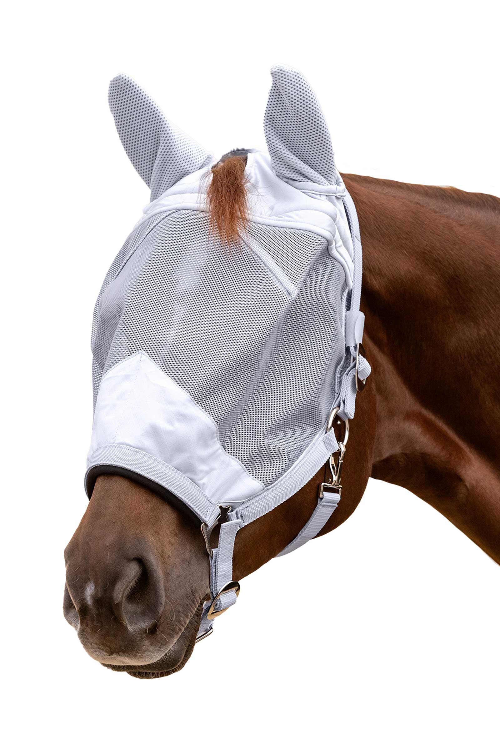 Silver Grey Waldhausen Premium Fly Mask with Halter