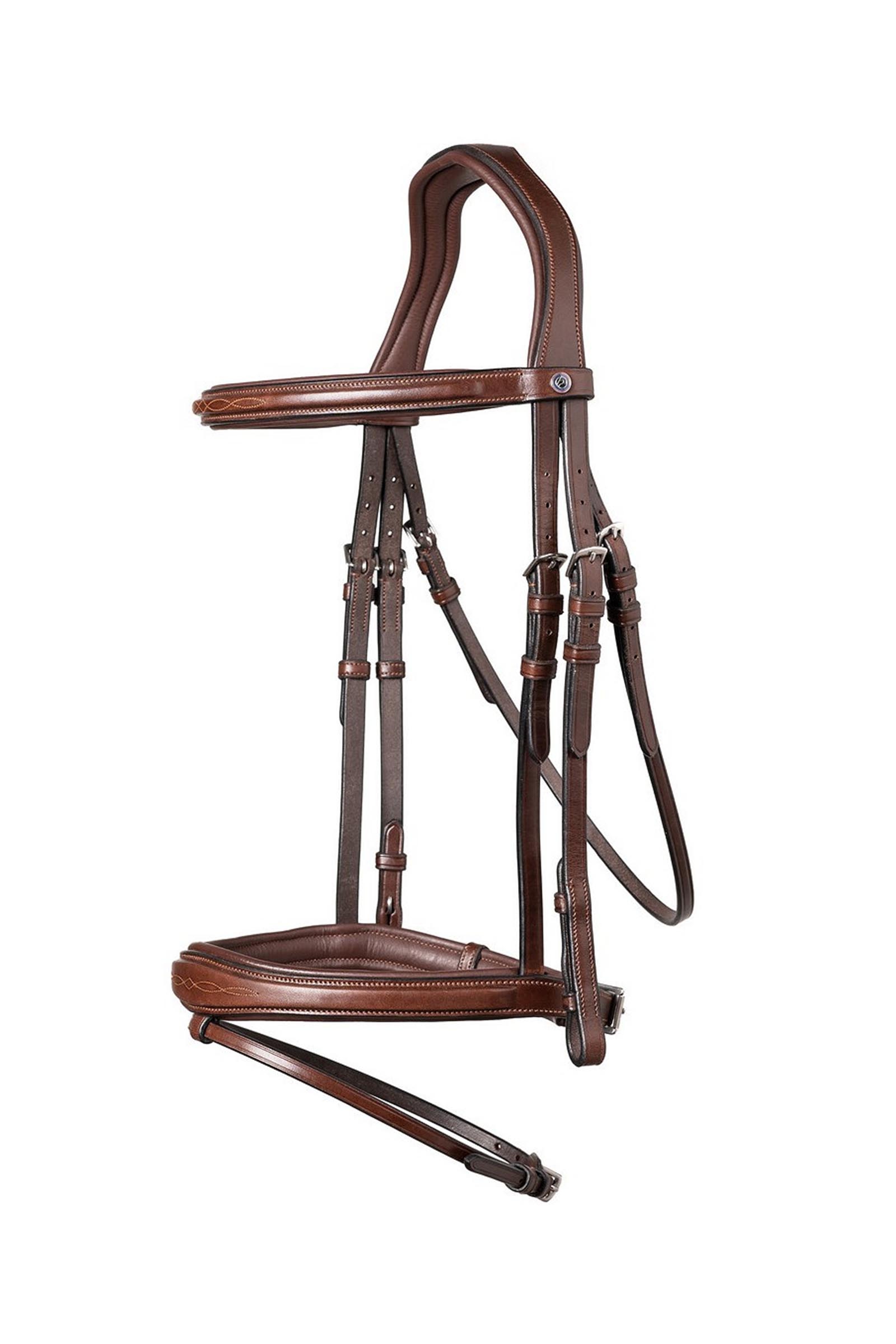 Brown/Silver Trust Equestrian Amsterdam Combined Noseband Anatomic Bridle