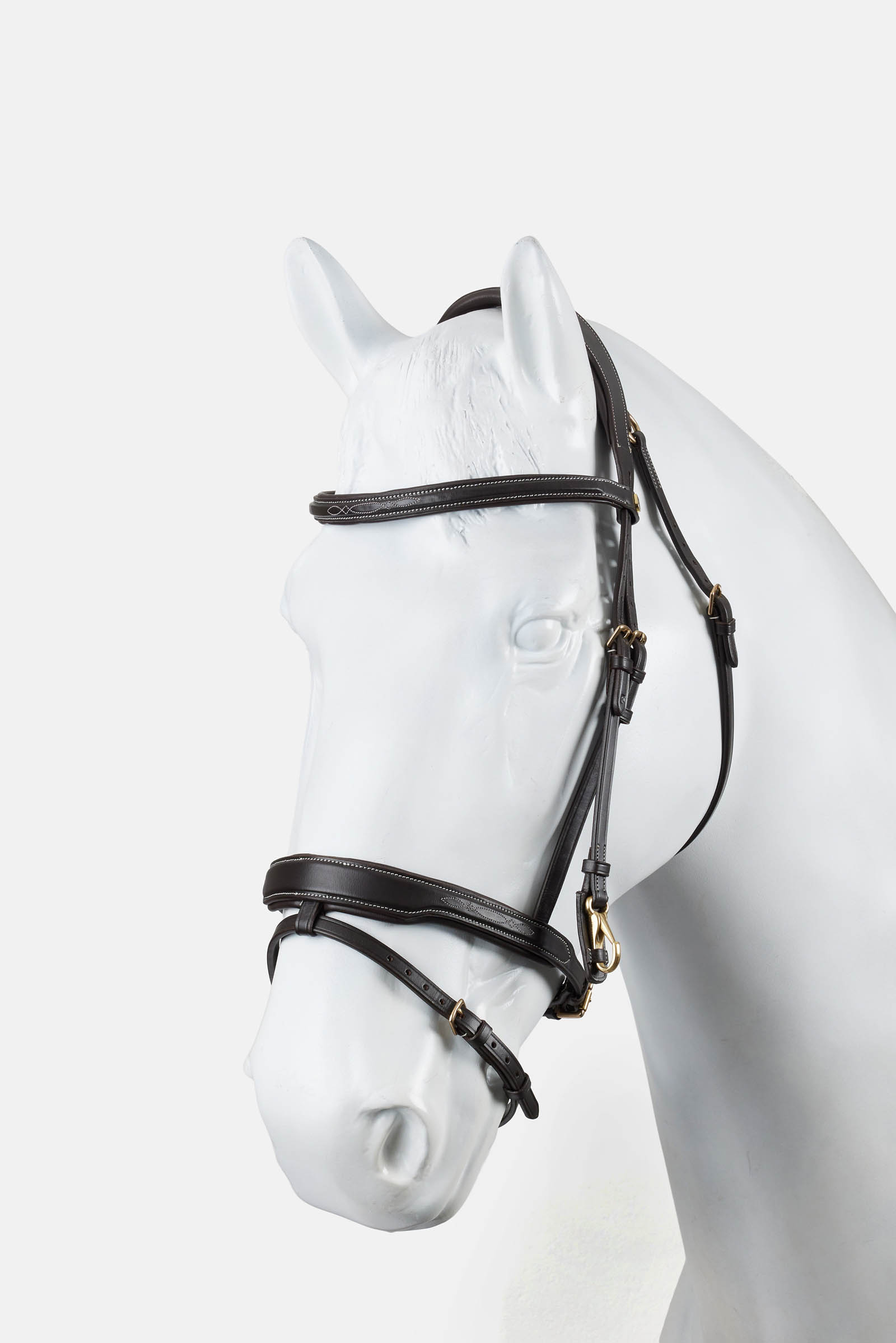 Brown Horze Deauville Jumping Bridle With Clips