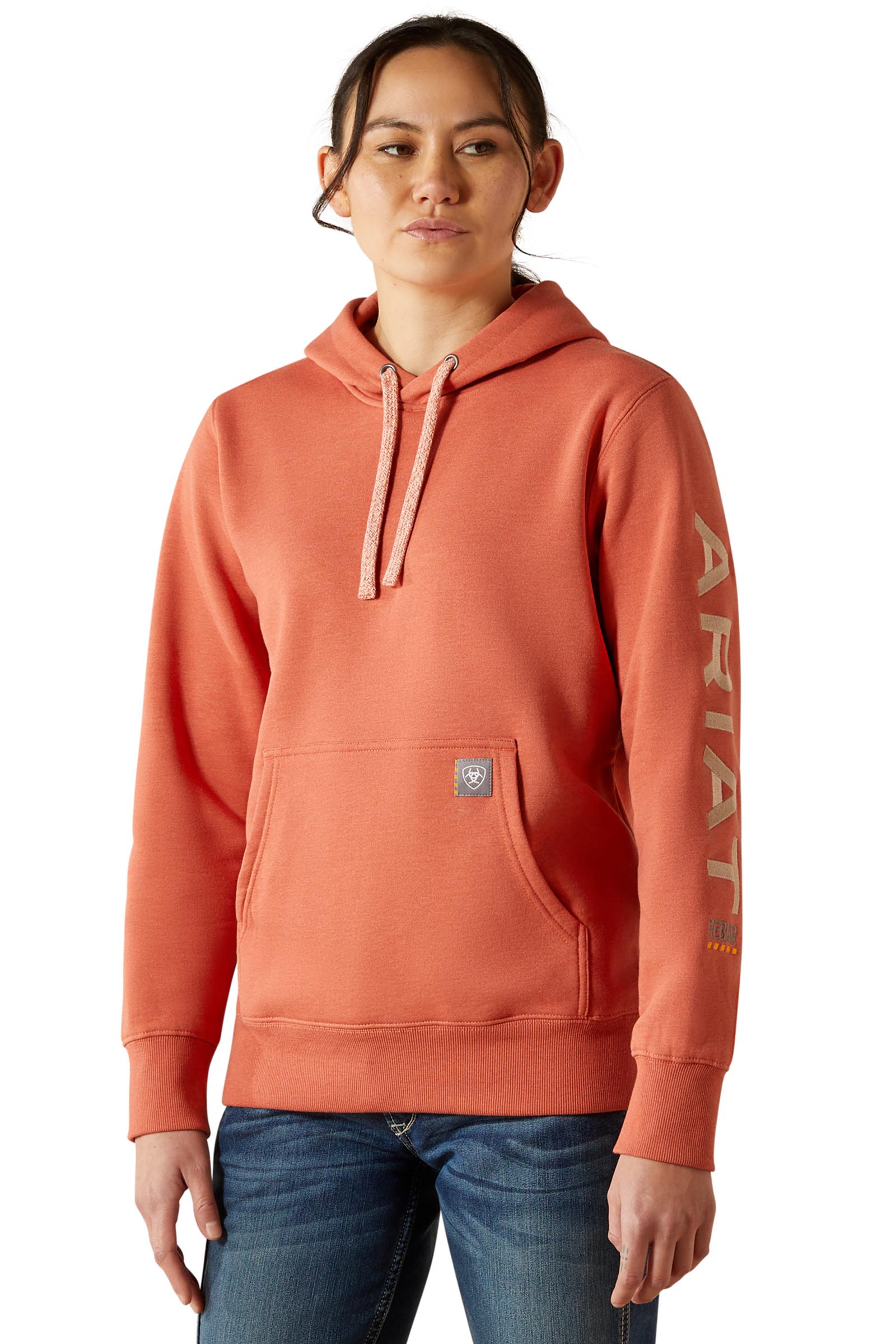 Aragon Heather/Cameo Ariat Rebar Women's Graphic Hoodie
