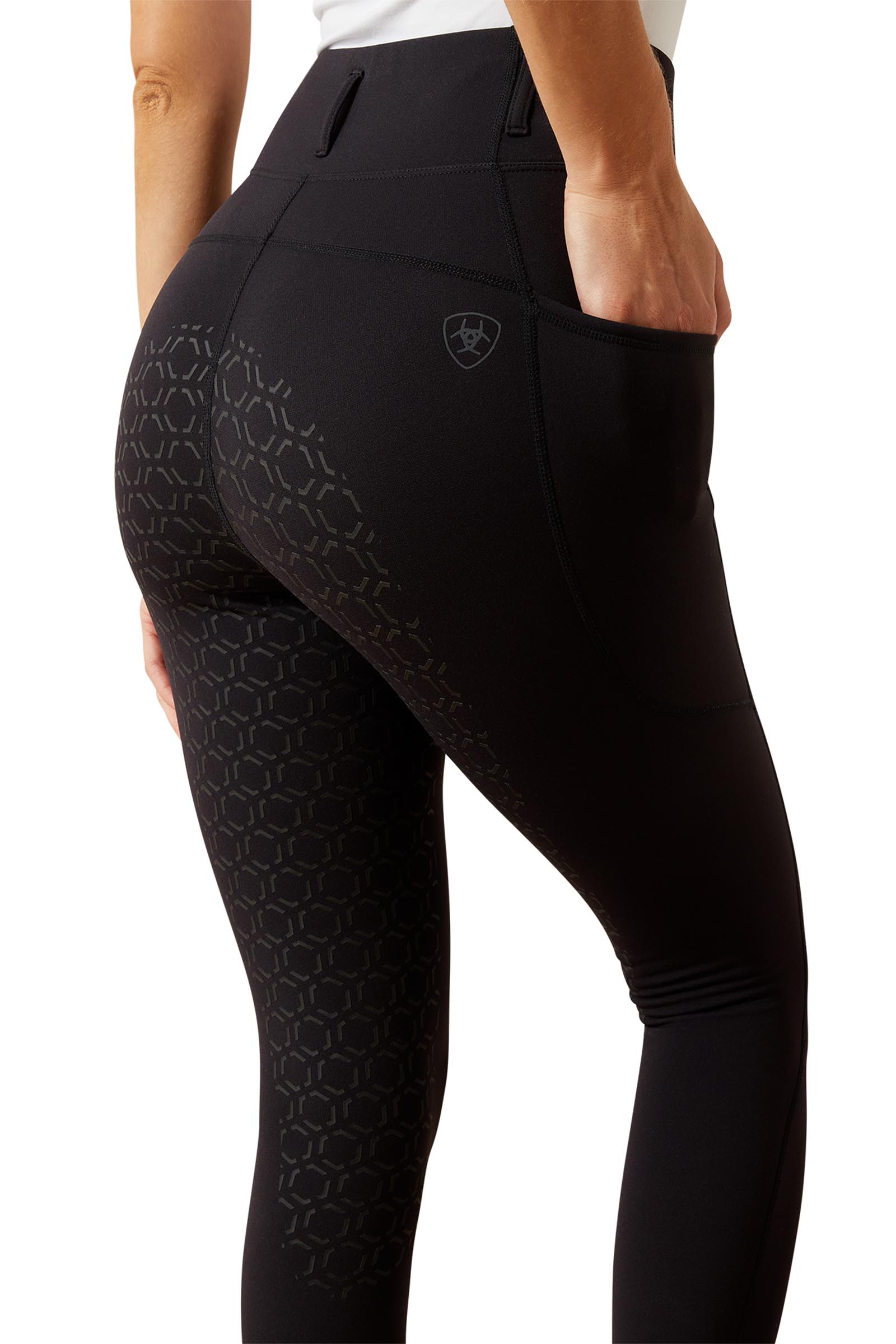 Black Ariat Venture 2.0 Women&acute;s Thermal Full Seat Riding Tights
