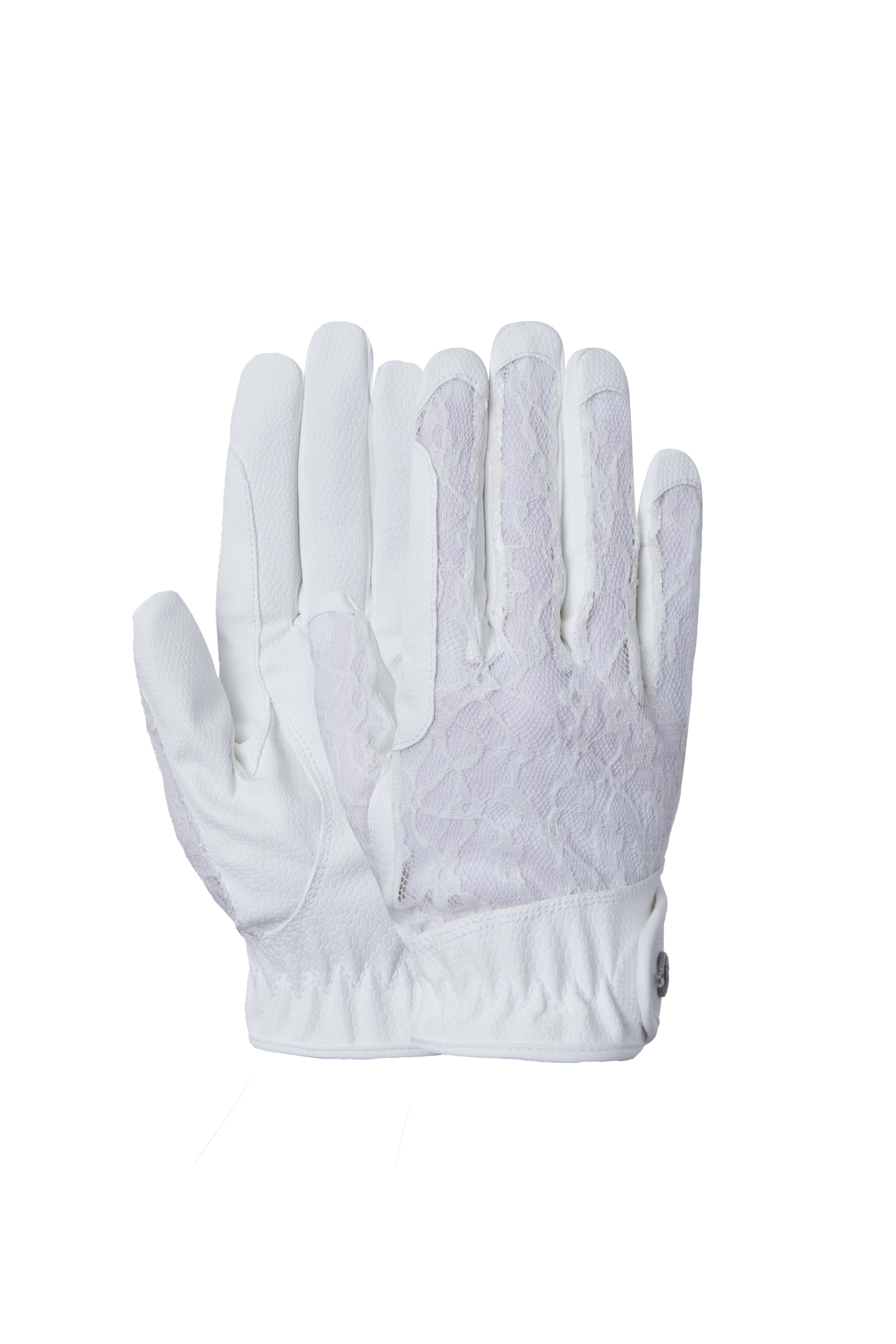 White B Vertigo Women's Lace Riding Gloves