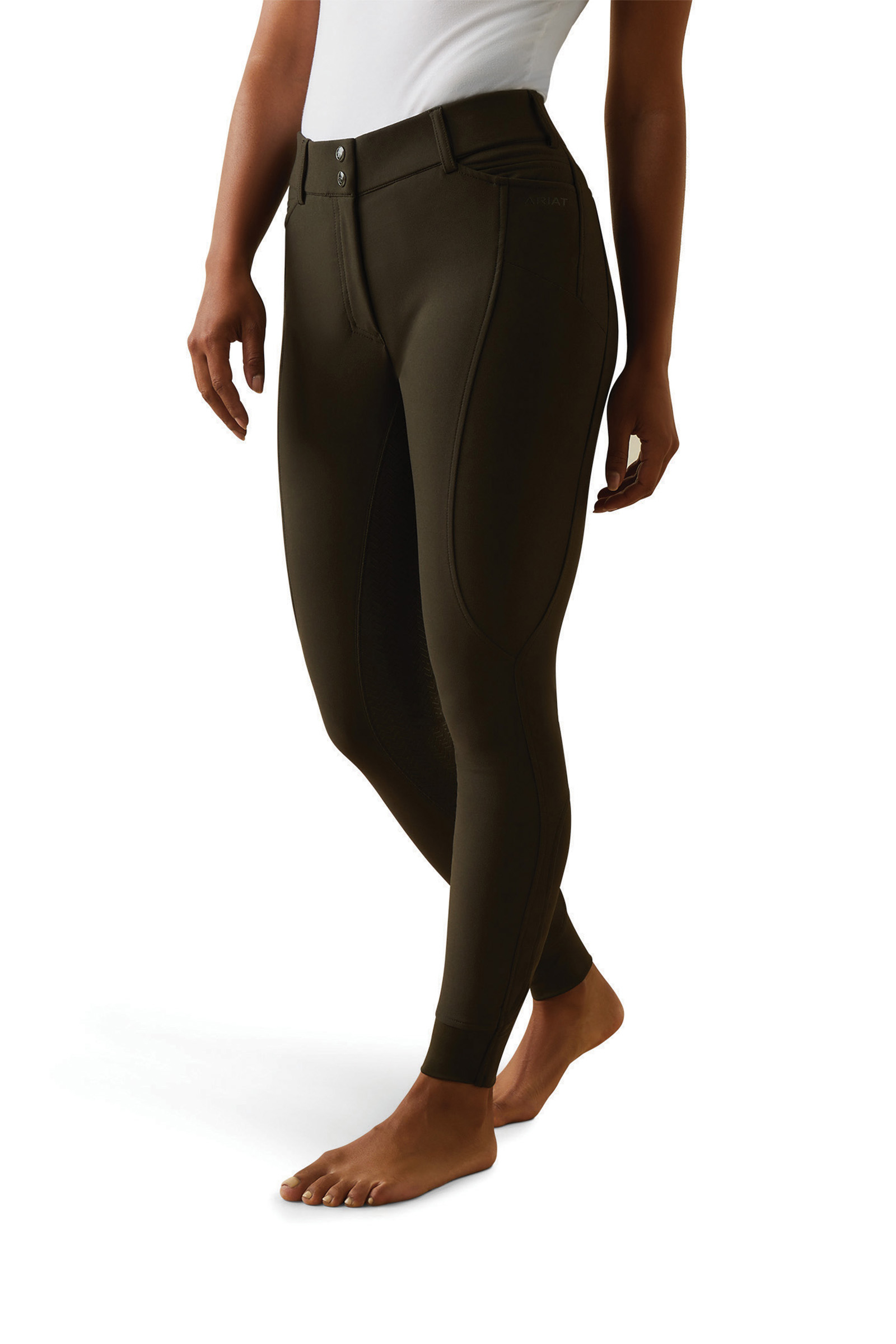 Racing Green Ariat Prelude Full Seat Breeches with silicone Grip for Women