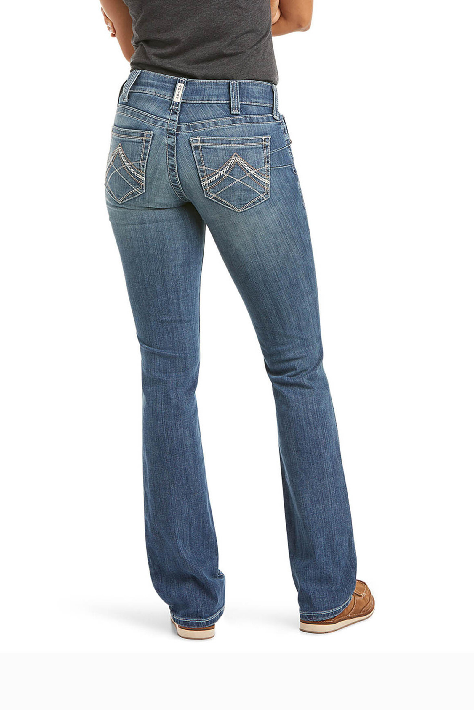 Ariat R.E.A.L. Mid Rise Stretch Icon Stackable Straight Leg Jeans