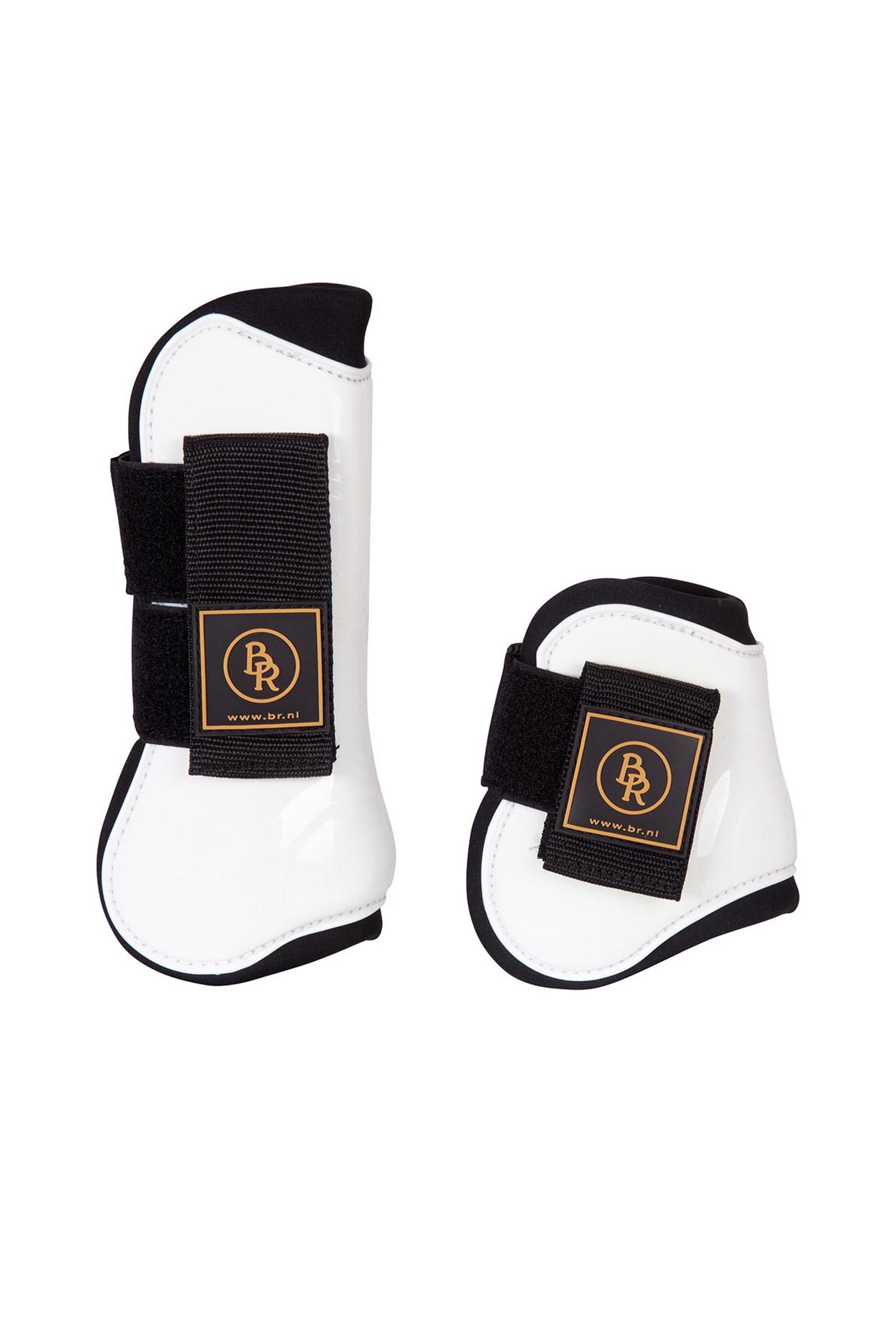 White BR Pro Tech Tendon & Fetlock Neoprene Boots Set