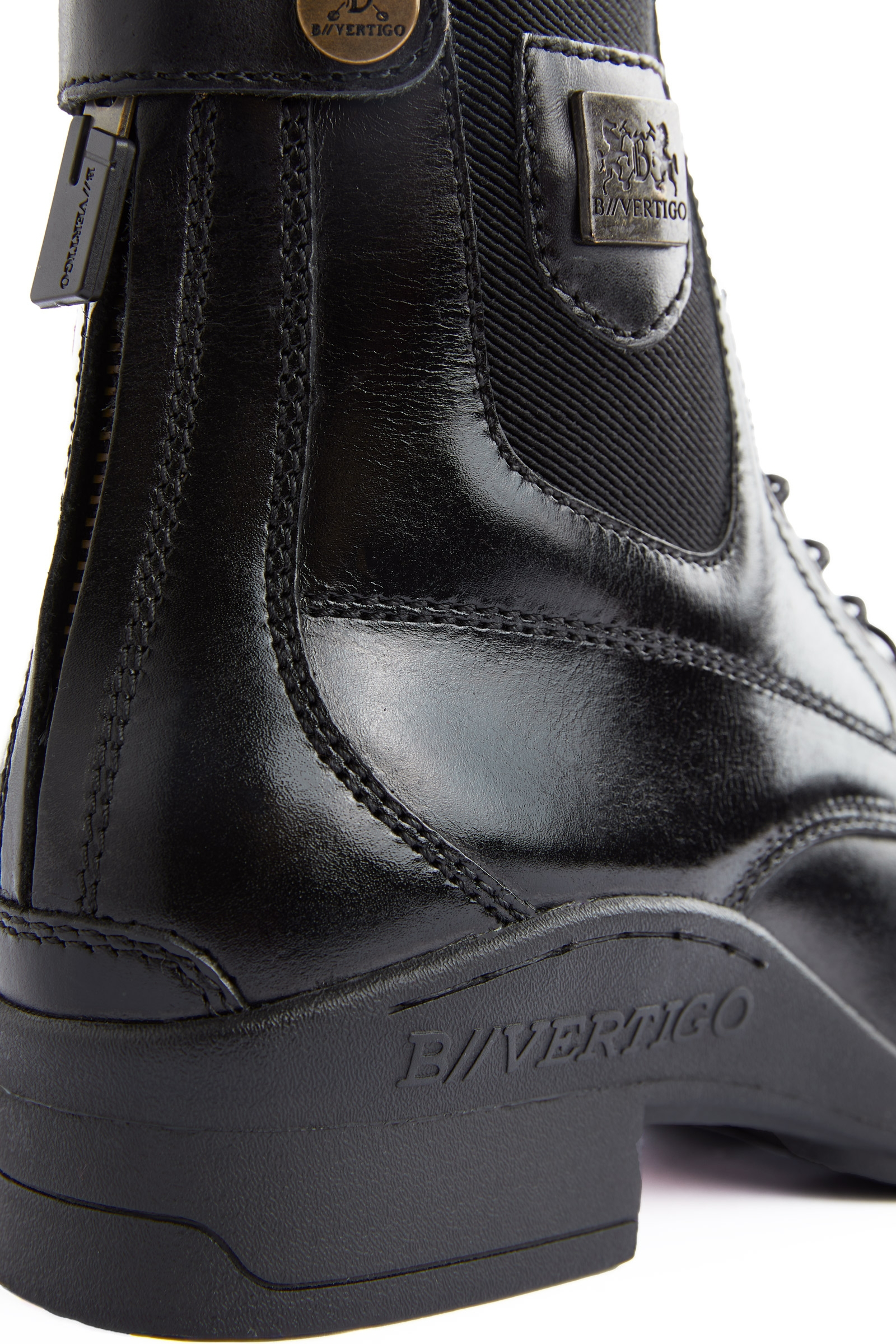 B Vertigo Women's Jupiter Front-Lace Leather Jodhpur Boots