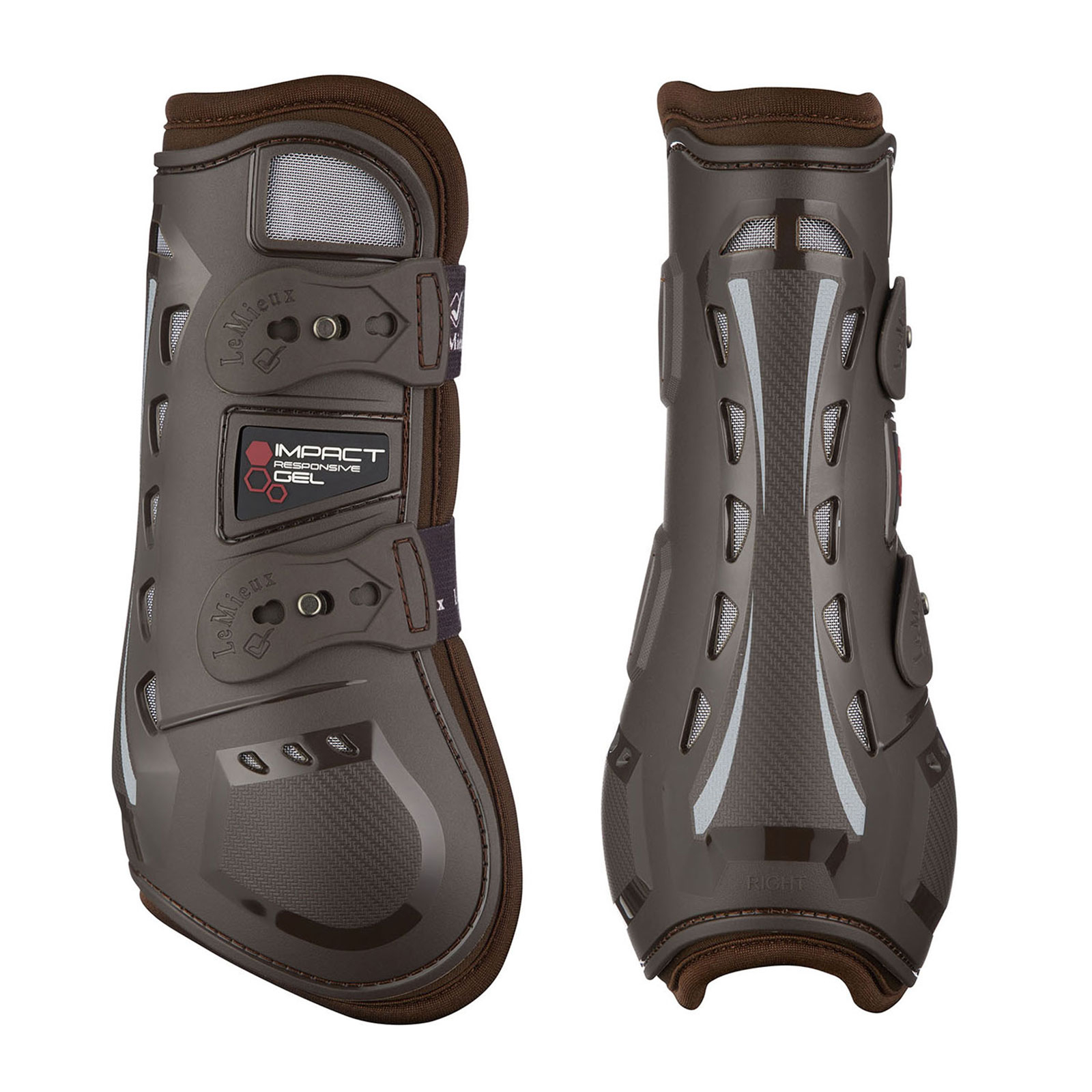 Brown LeMieux Impact Responsive Tendon Boots