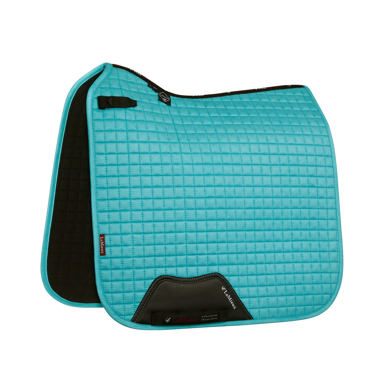 Azure Blue LeMieux Suede Square Dressage Saddle Pad