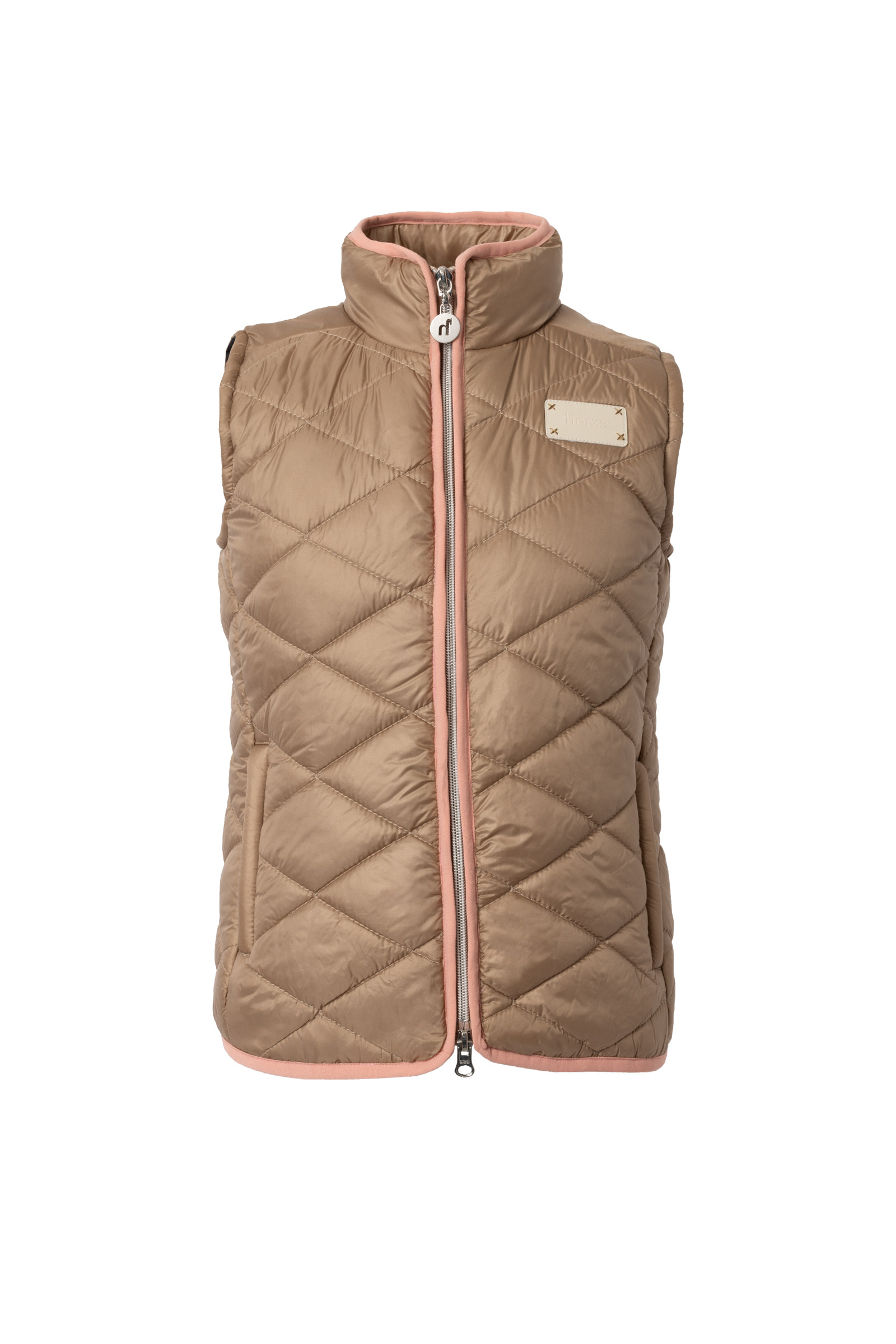 Warm Taupe Horze Selina Kids' Riding Vest